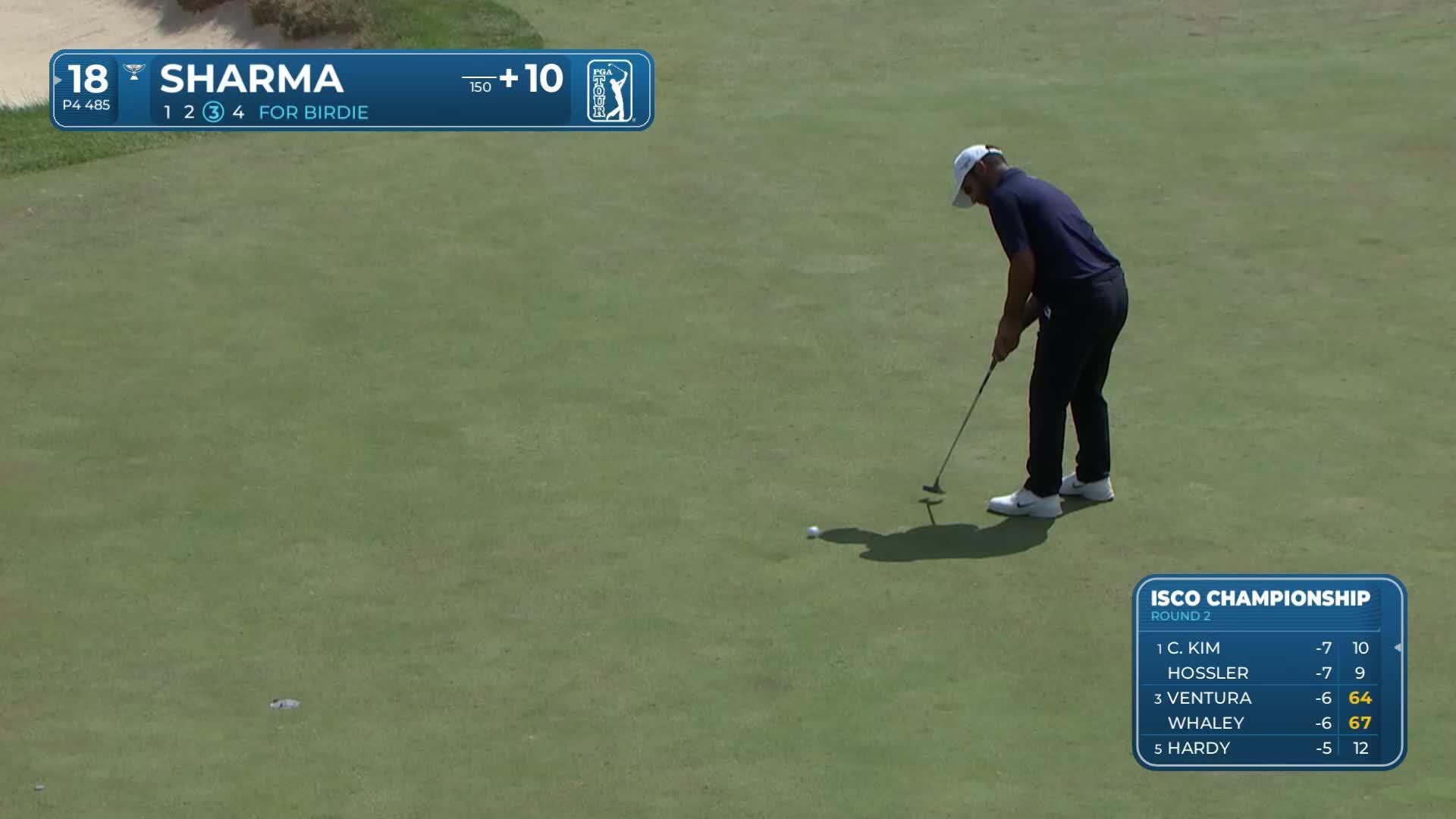 Shubhankar Sharma makes birdie on No. 18 at ISCO Championship