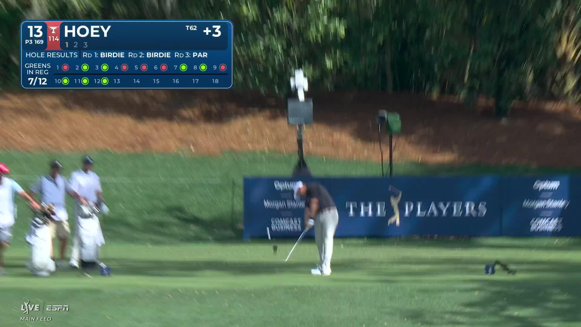Rico Hoey hits 167-yard drive to 5 feet, sets up birdie on No. 13 at THE PLAYERS