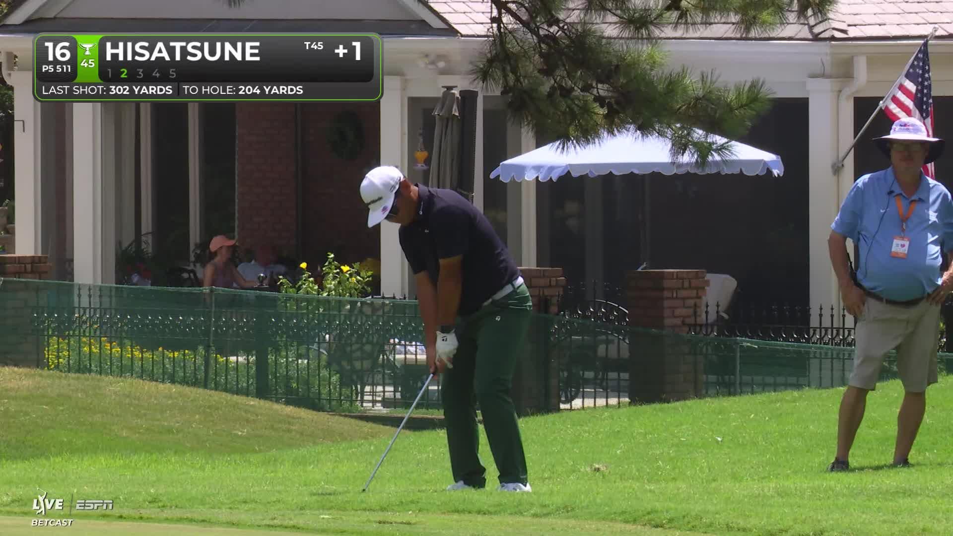 Ryo Hisatsune's 96-yard approach sets up birdie on No. 16 at FedEx St. Jude