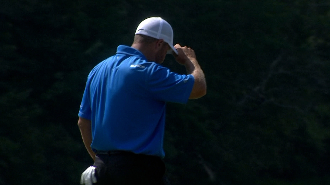 Chad Collins drains it from 16 feet for birdie at Barbasol