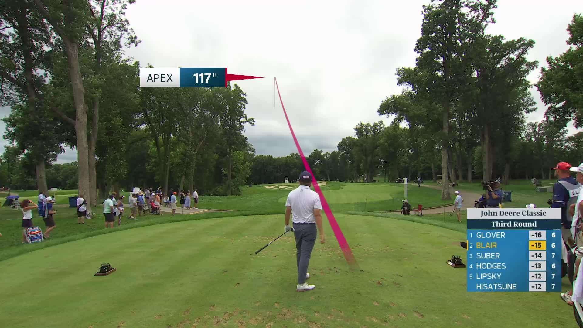 Zac Blair hits tee shot to 8 feet, sets up birdie on No. 7 at John Deere