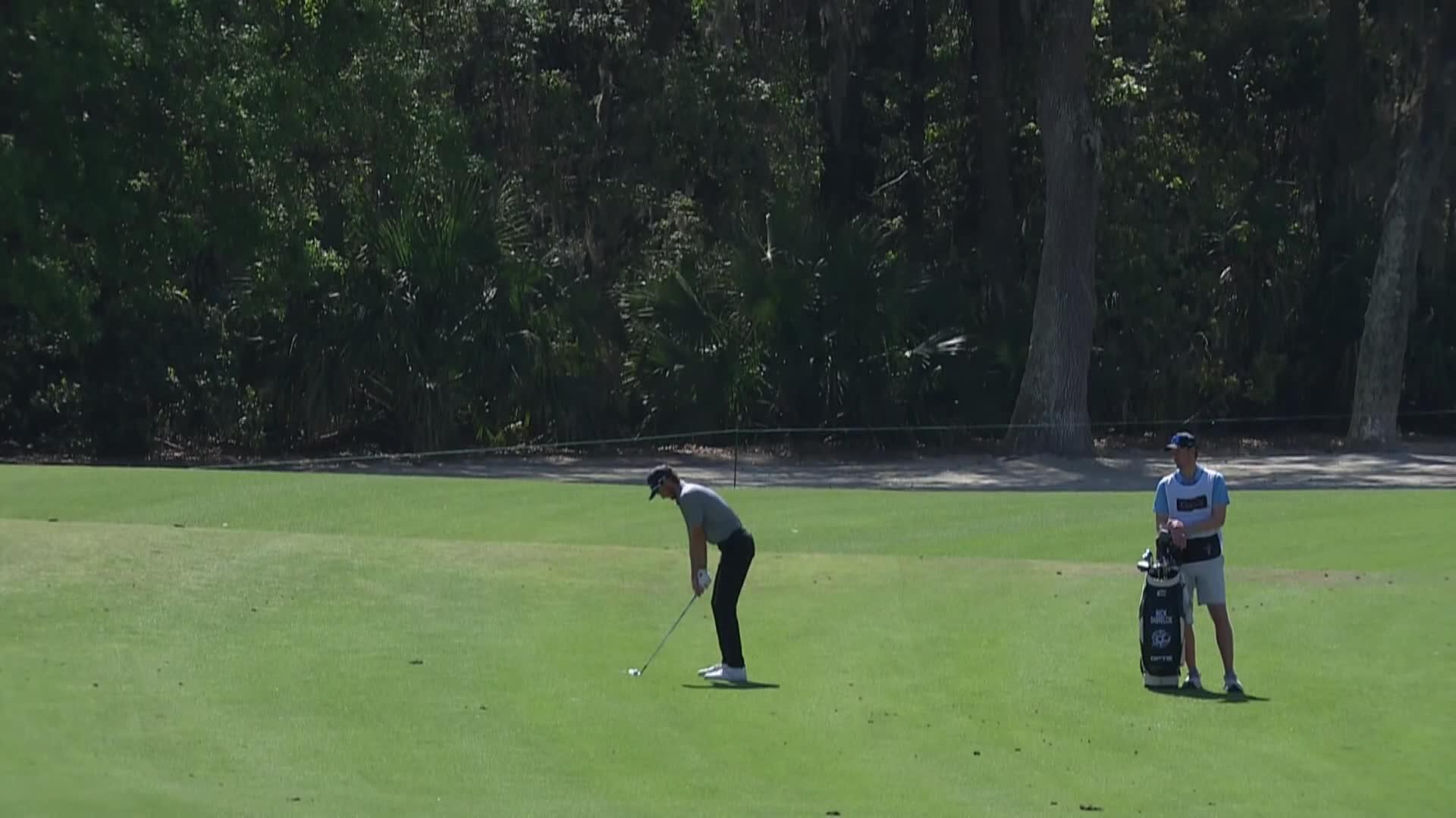 Nick Gabrelcik makes birdie on No. 15 at Club Car Championship