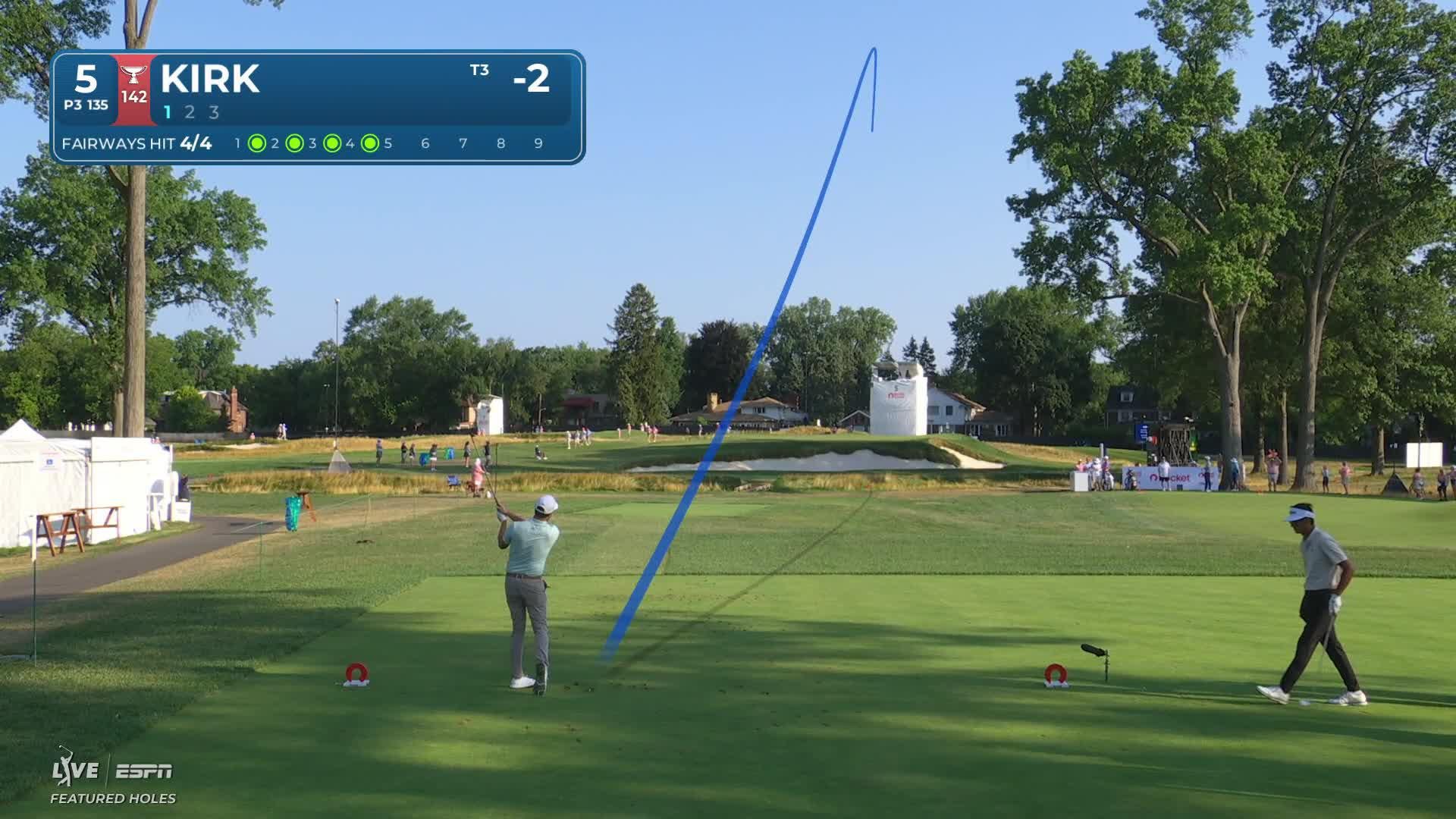 Chris Kirk drains 16-foot putt for birdie on No. 5 at Rocket Classic
