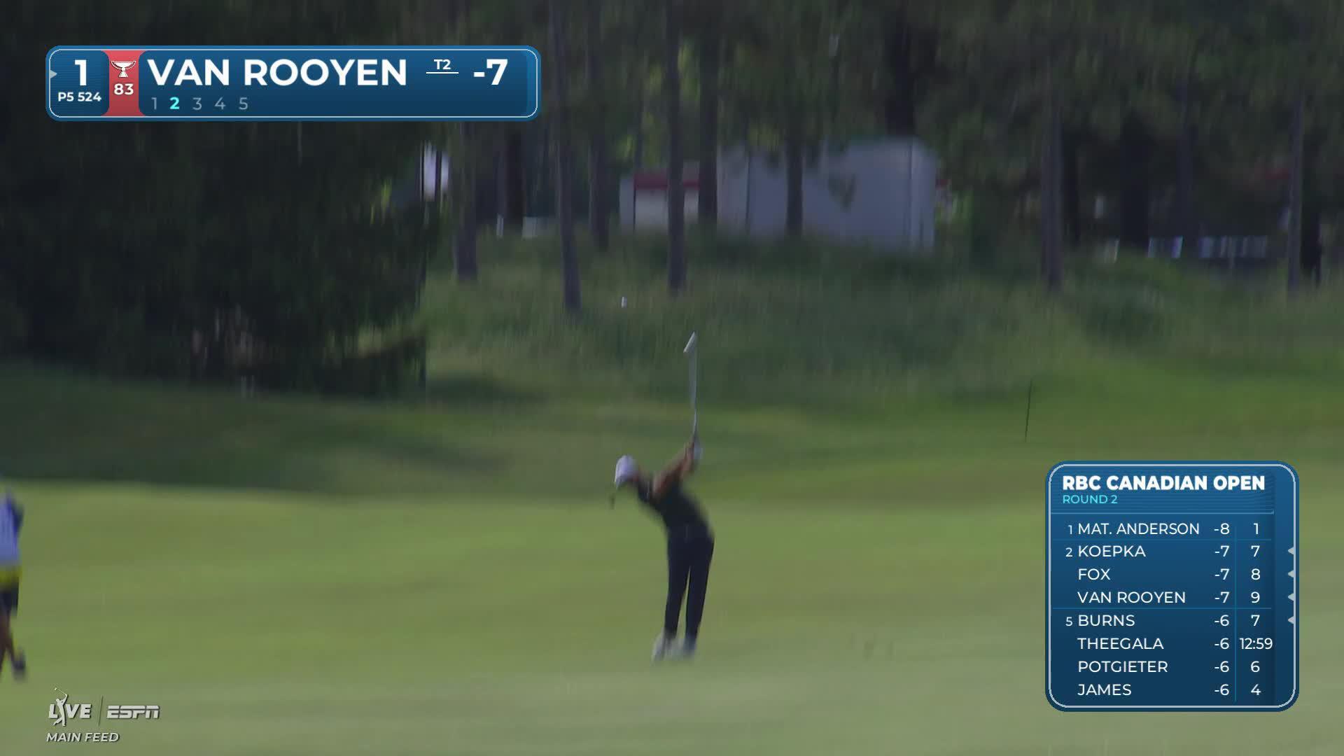 Erik van Rooyen reaches par-5 No. 1 in two, makes par at RBC Canadian