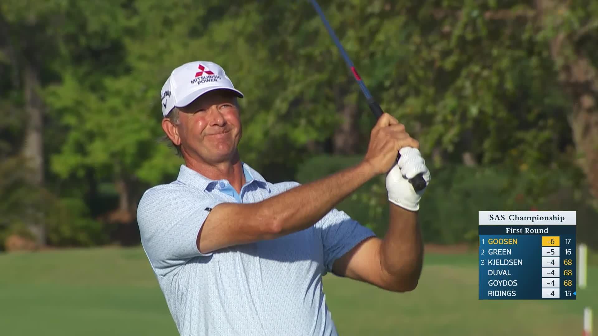 Retief Goosen makes birdie on No. 18 at SAS Championship