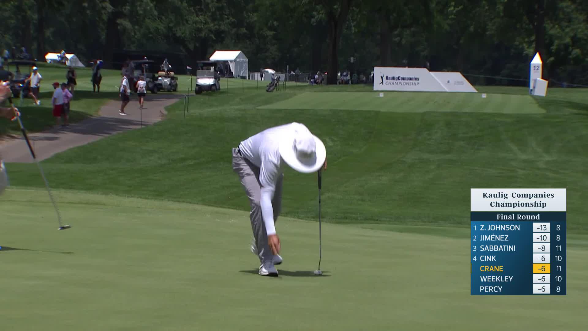 Ben Crane makes birdie on No. 12 at Kaulig Companies Championship