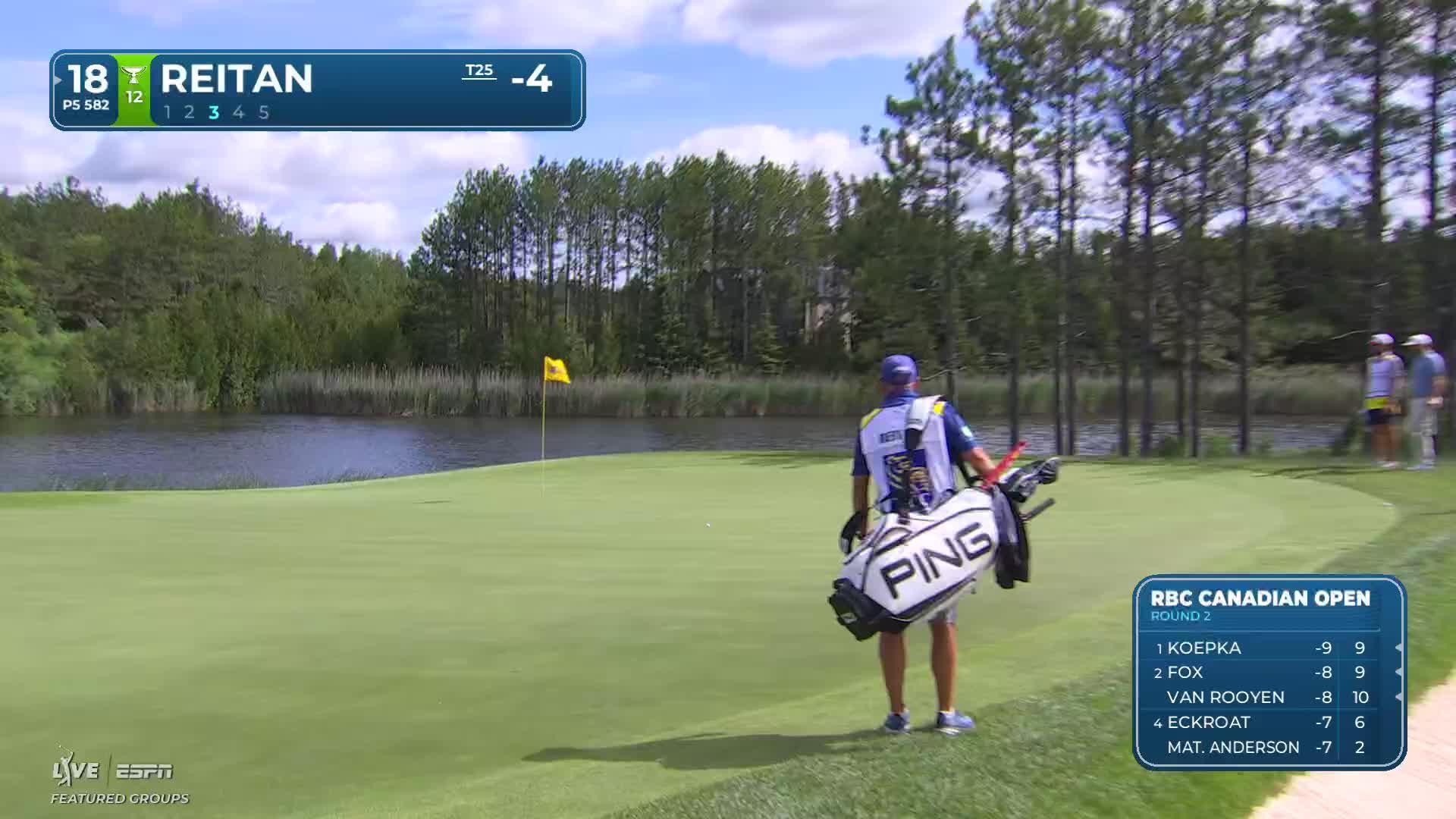 Kristoffer Reitan taps in for birdie on No. 18 at RBC Canadian