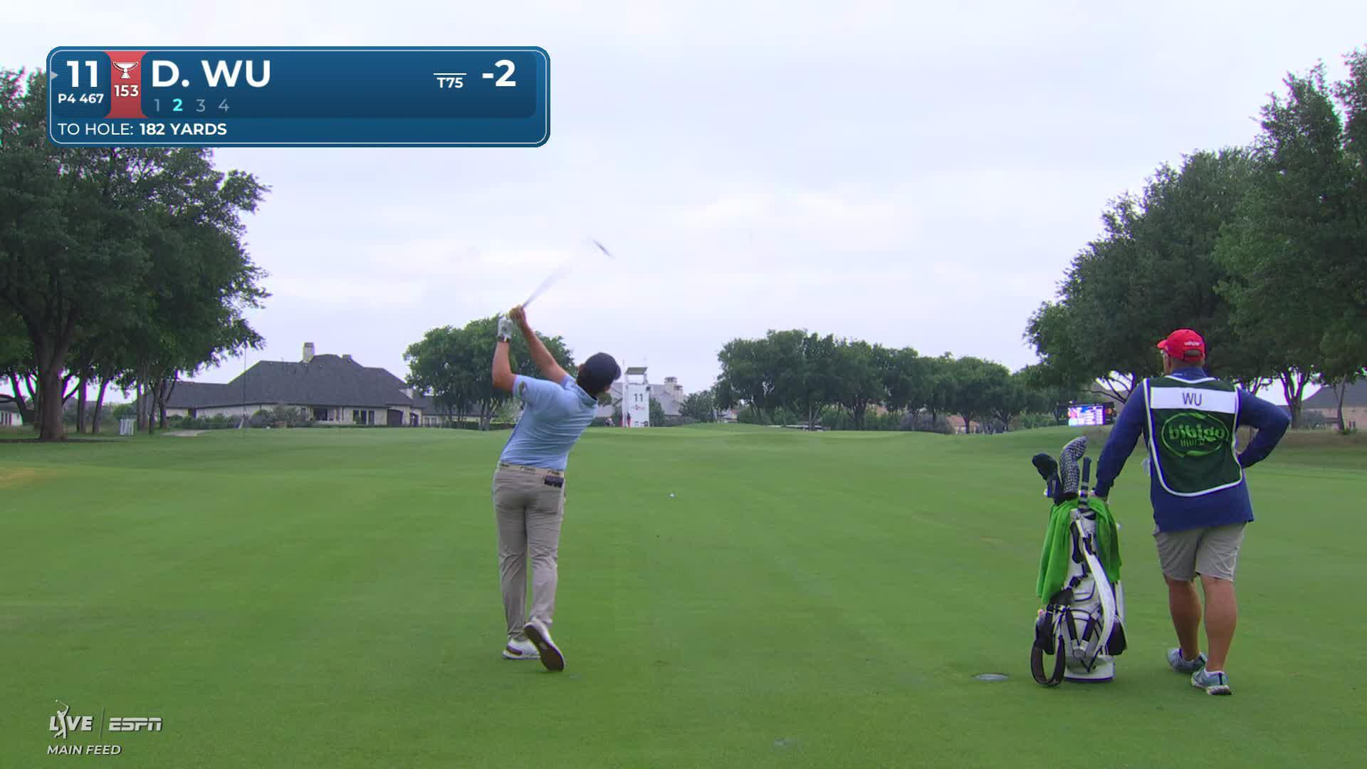 Dylan Wu's 187-yard approach sets up birdie on No. 11 at THE CJ CUP