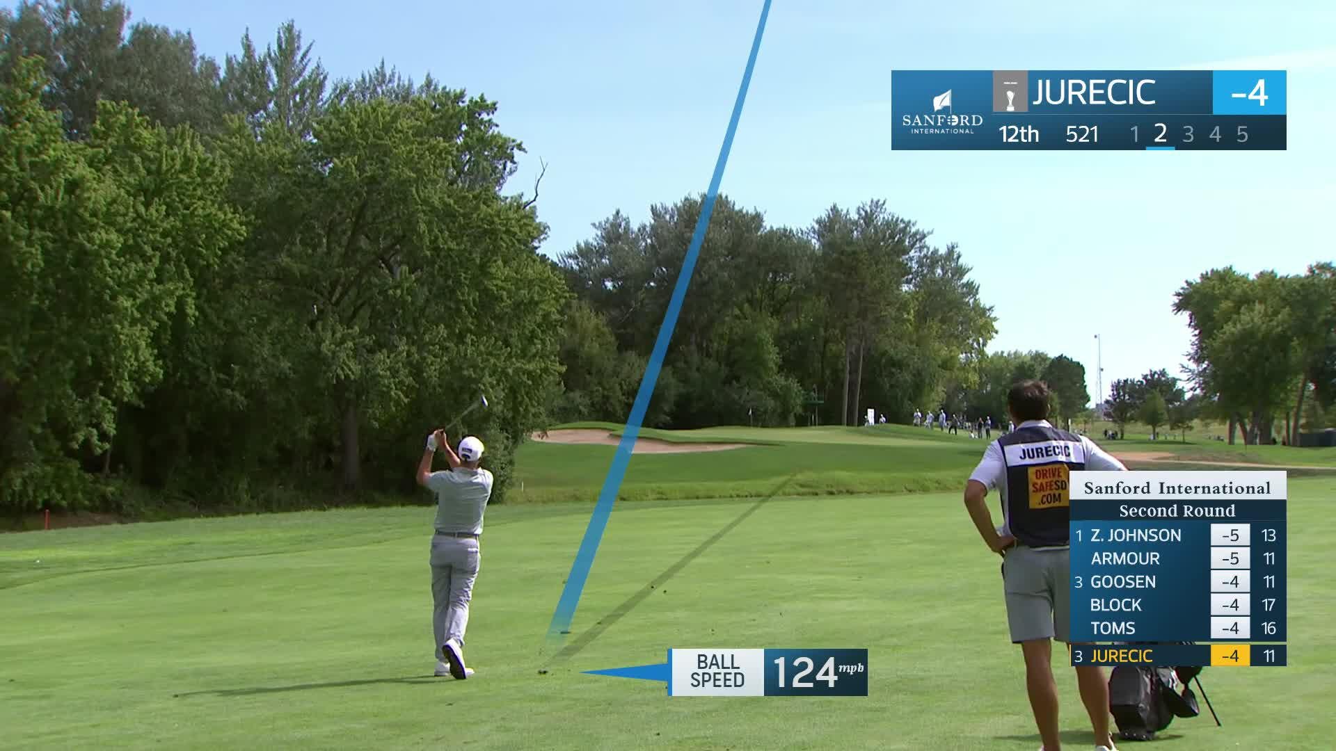 Jay Jurecic makes eagle putt on No. 12 at Sanford International