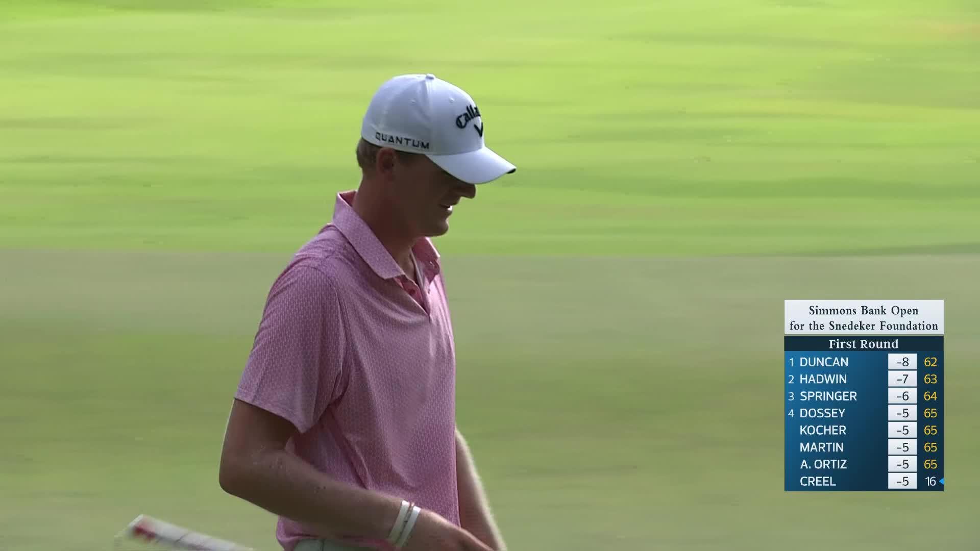 Tommy Morrison makes birdie on No. 4 at Simmons Bank Open