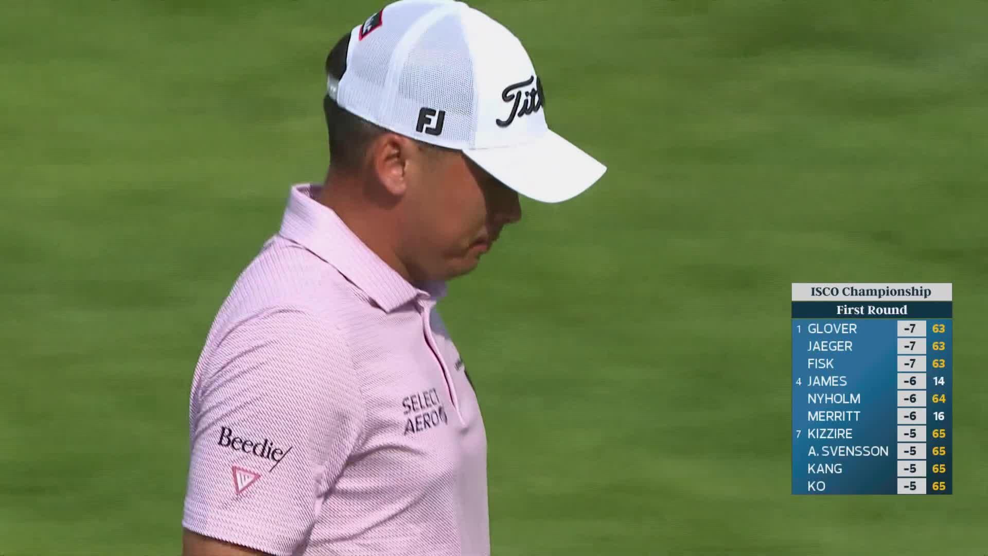 A.J. Ewart sinks 24-foot birdie putt on No. 15 at ISCO Championship