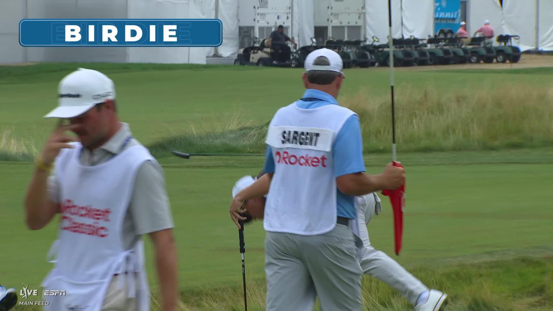 Karl Vilips sinks 8-foot birdie putt on No. 3 at Rocket Classic
