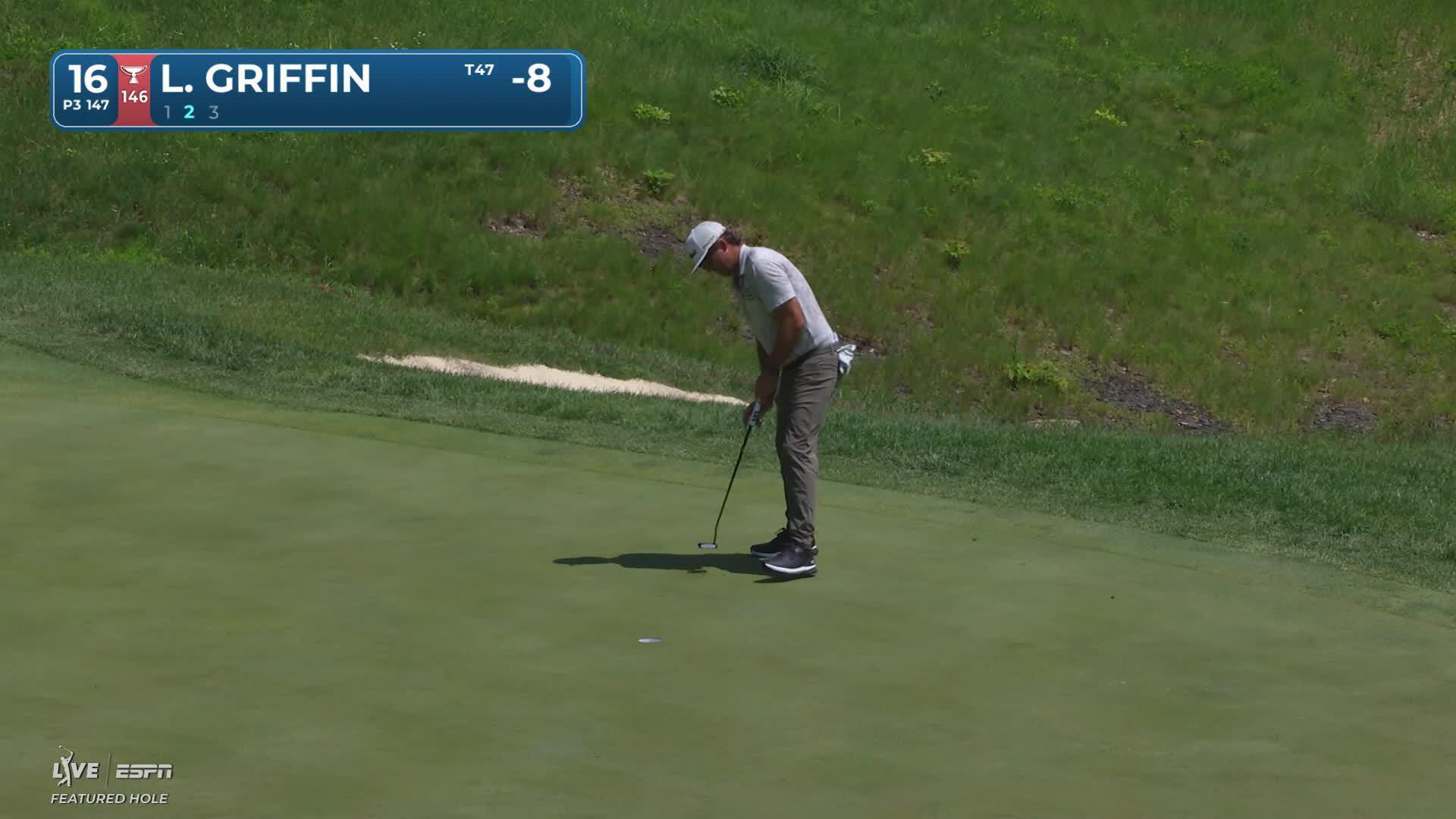 Lanto Griffin hits tee shot to 6 feet, sets up birdie on No. 16 at John Deere