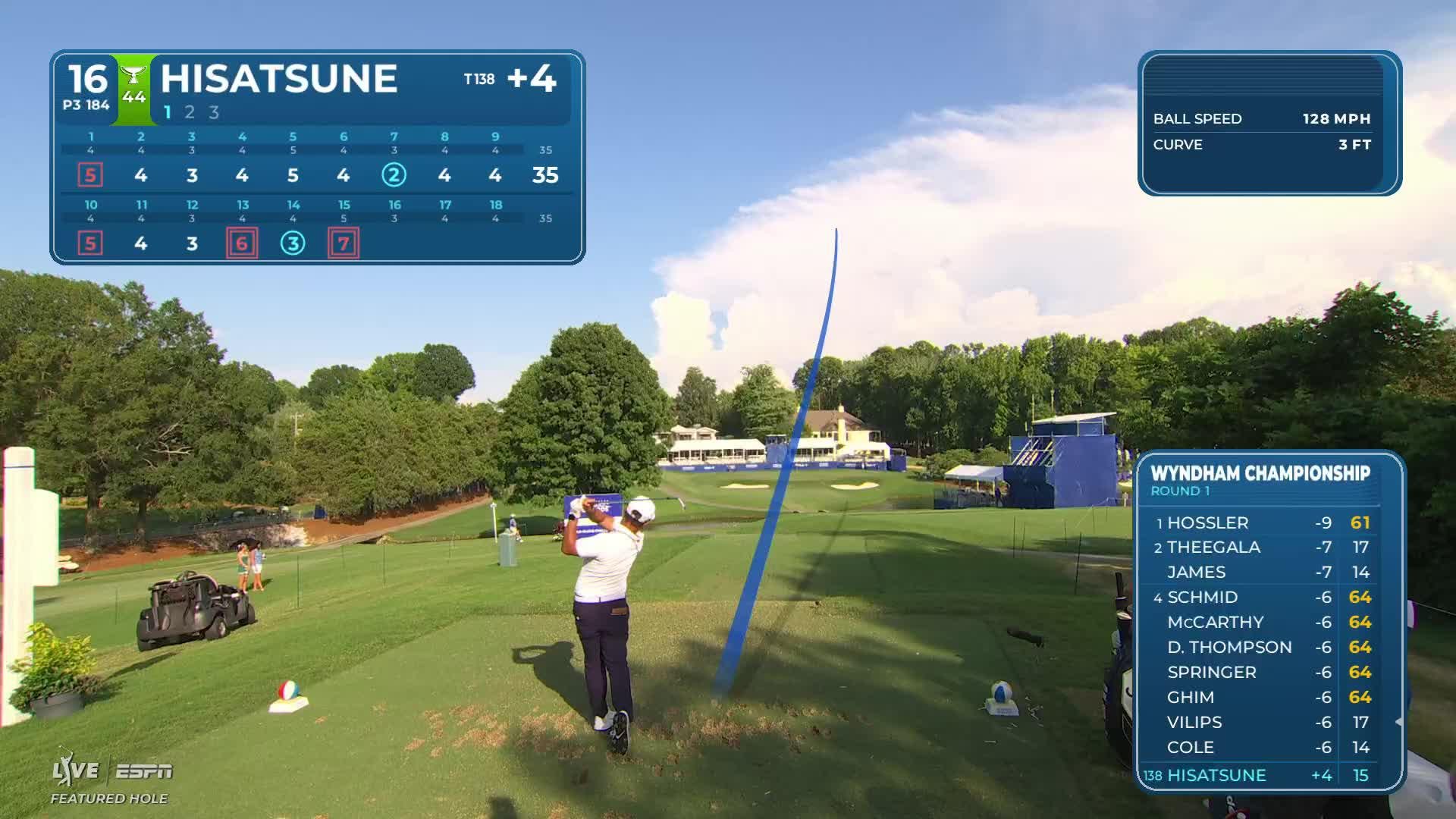 Ryo Hisatsune hits tee shot to 3 feet, sets up birdie on No. 16 at Wyndham