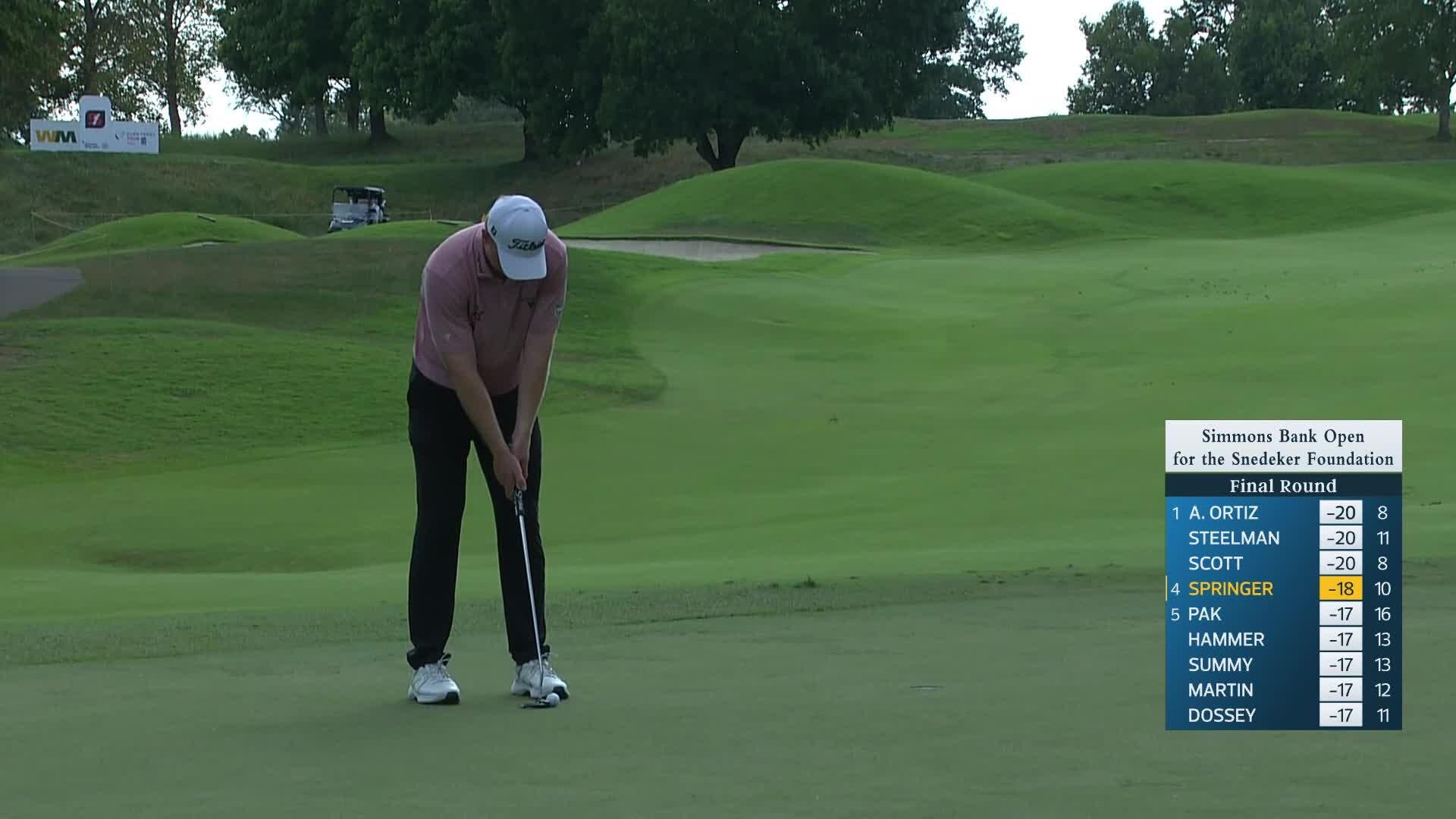 Hayden Springer makes birdie on No. 11 at Simmons Bank Open