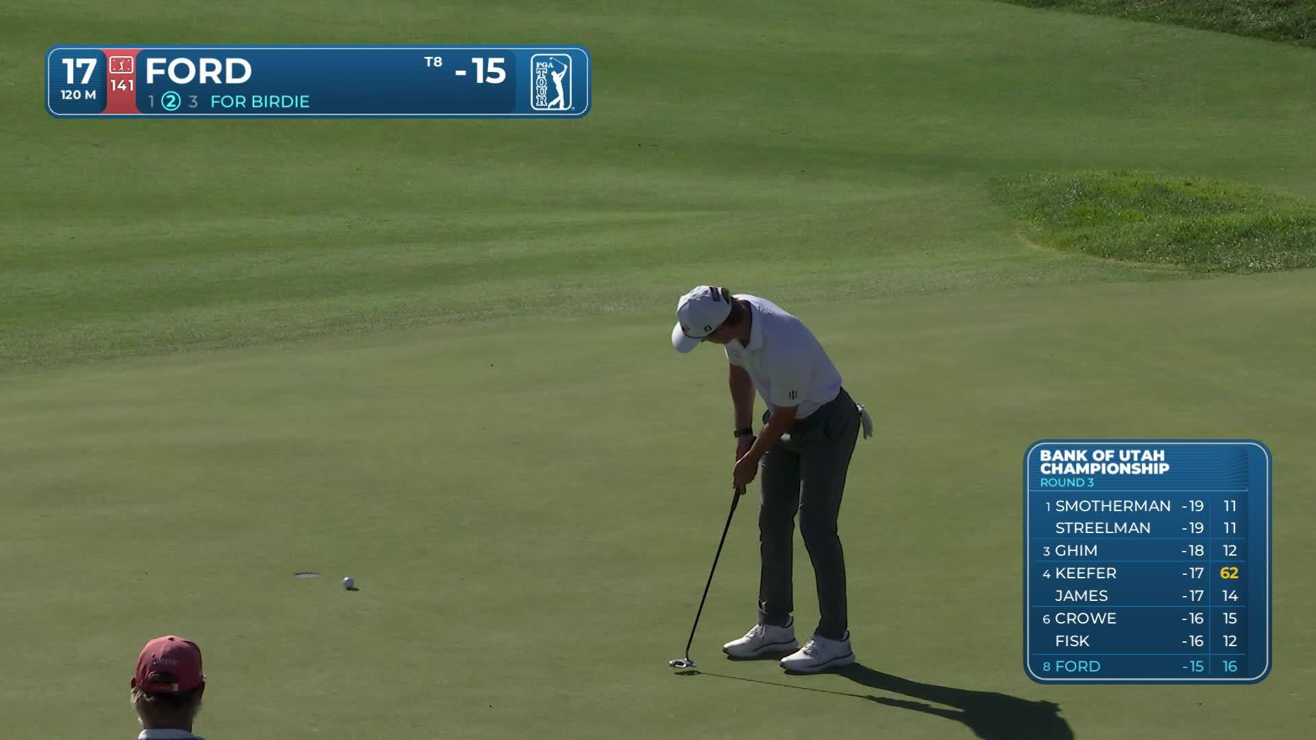David Ford sinks 8-foot birdie putt on No. 17 at Bank of Utah