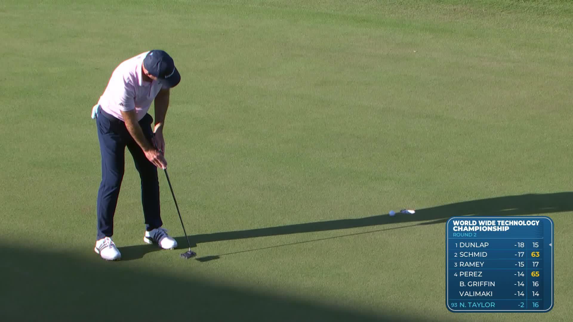 Nick Taylor makes birdie on No. 17 at World Wide Technology
