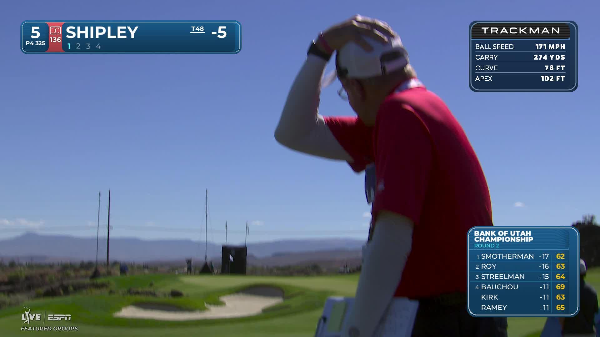 Neal Shipley holes 49-yard shot for eagle on No. 5 at Bank of Utah
