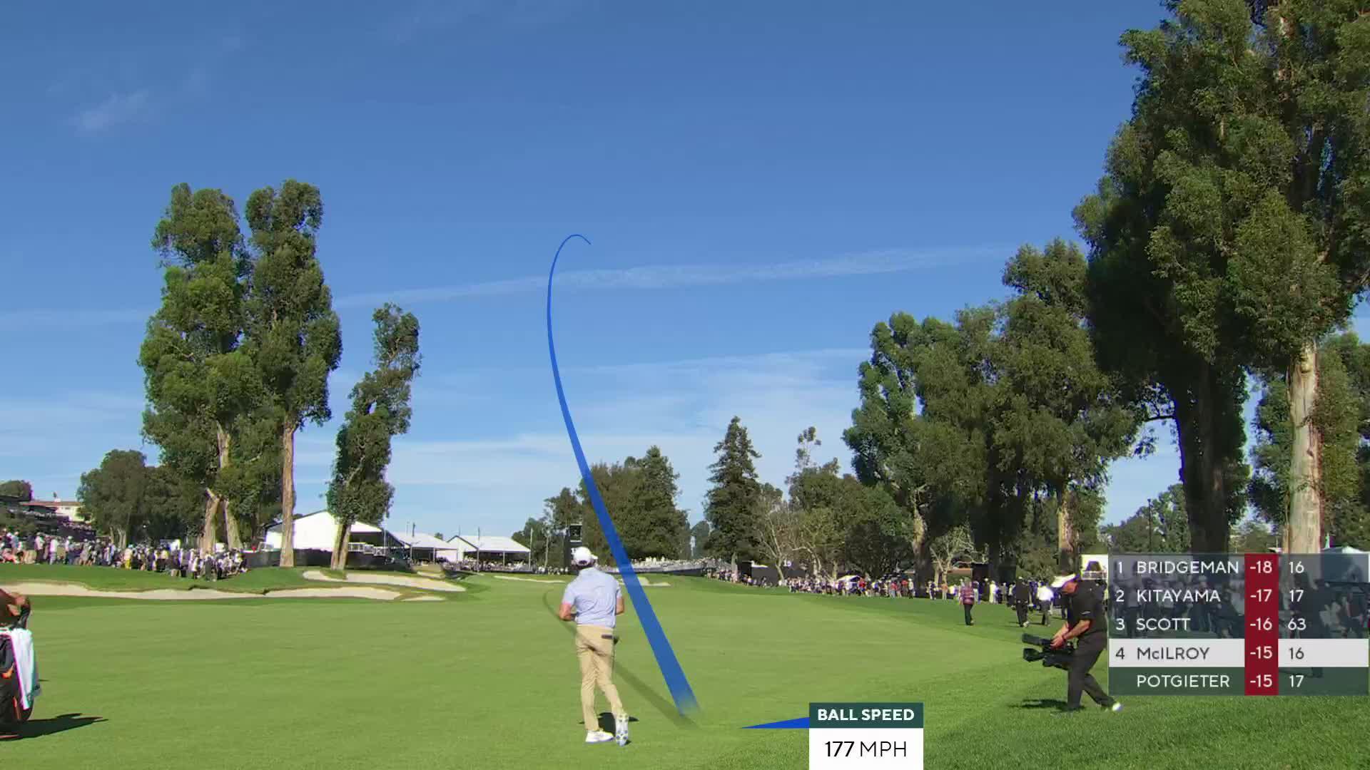 Rory McIlroy makes birdie on No. 17 at The Genesis