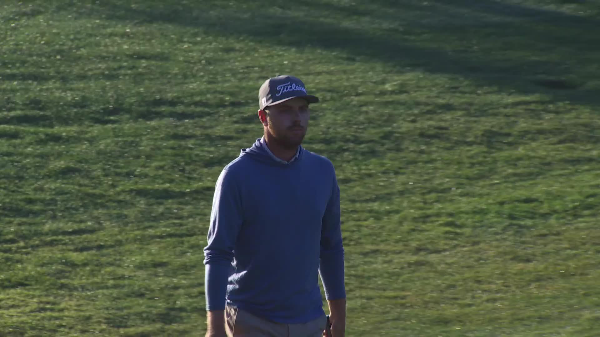 Ryan Gerard sinks 45-foot birdie putt on No. 1 at Truist Championship