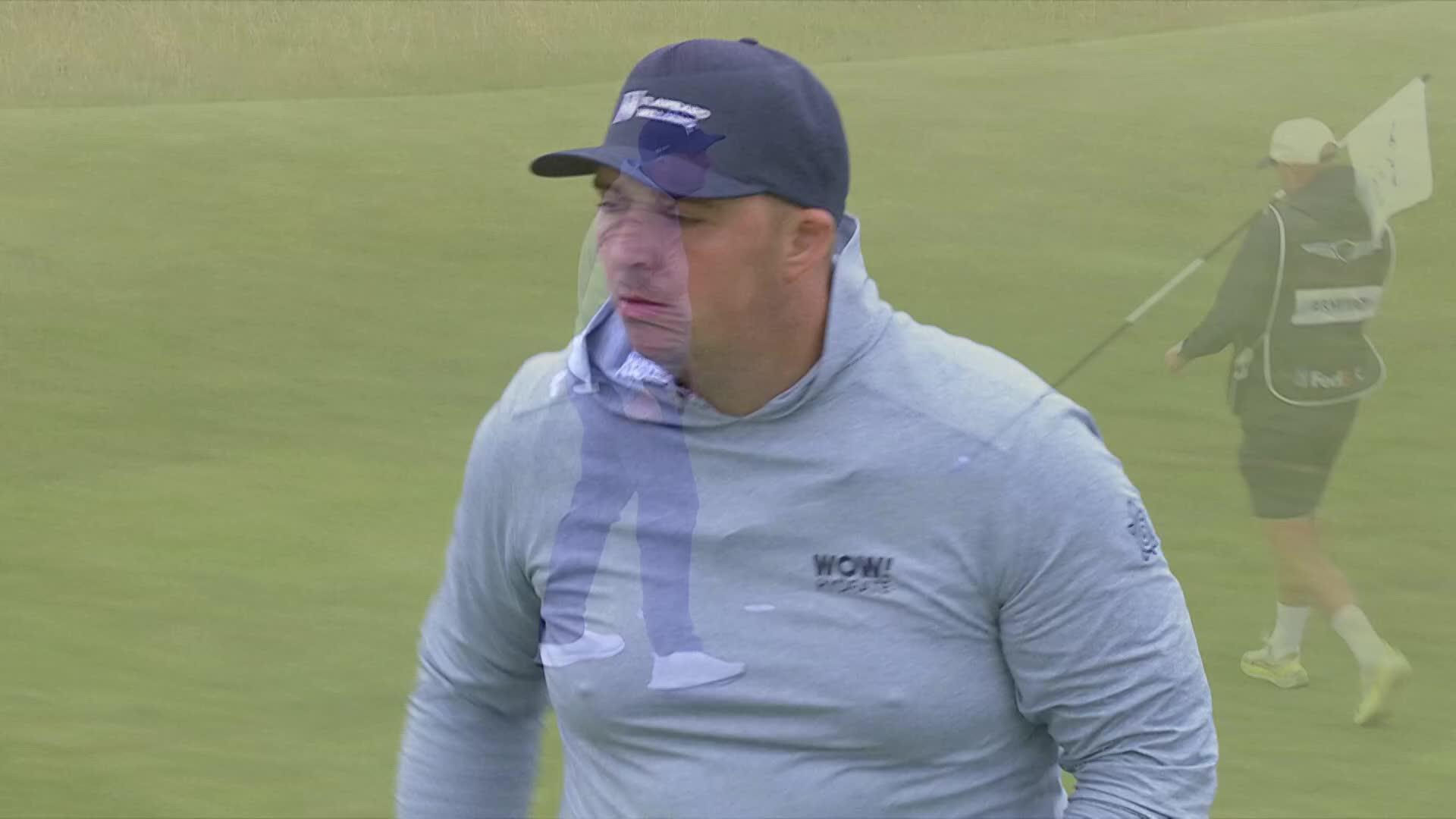Marcus Armitage sinks 28-foot birdie putt on No. 4 at Genesis Scottish Open