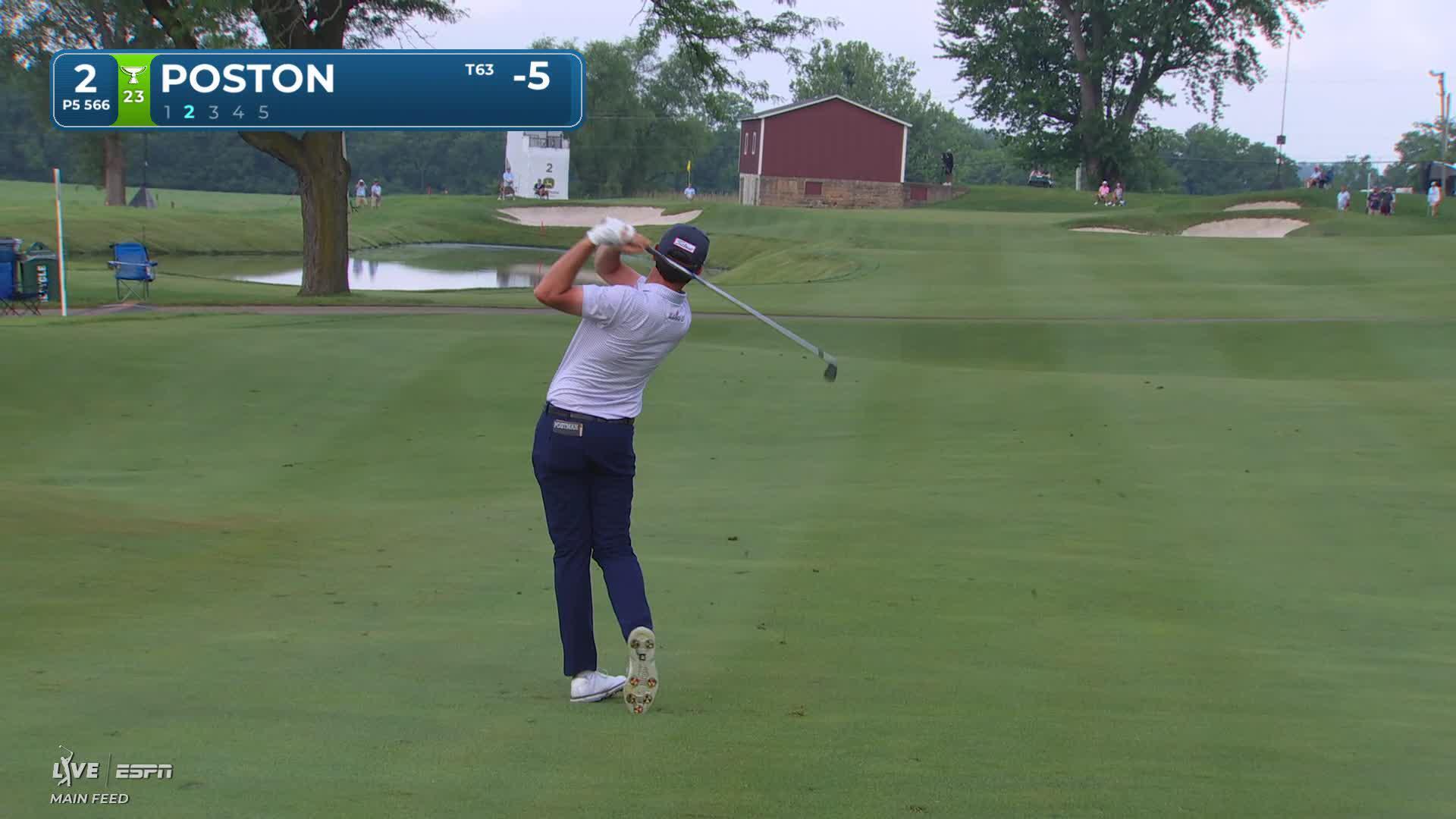 J.T. Poston reaches par-5 No. 2 in two, makes birdie at John Deere