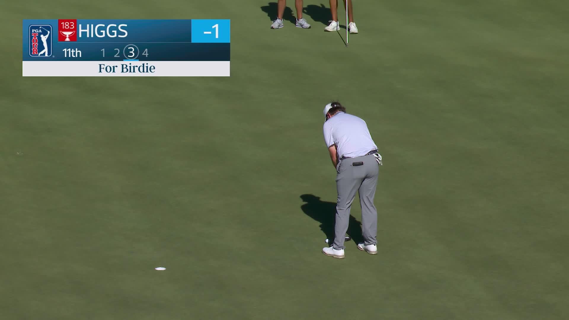 Harry Higgs's 161-yard approach sets up birdie on No. 11 at Bank of Utah