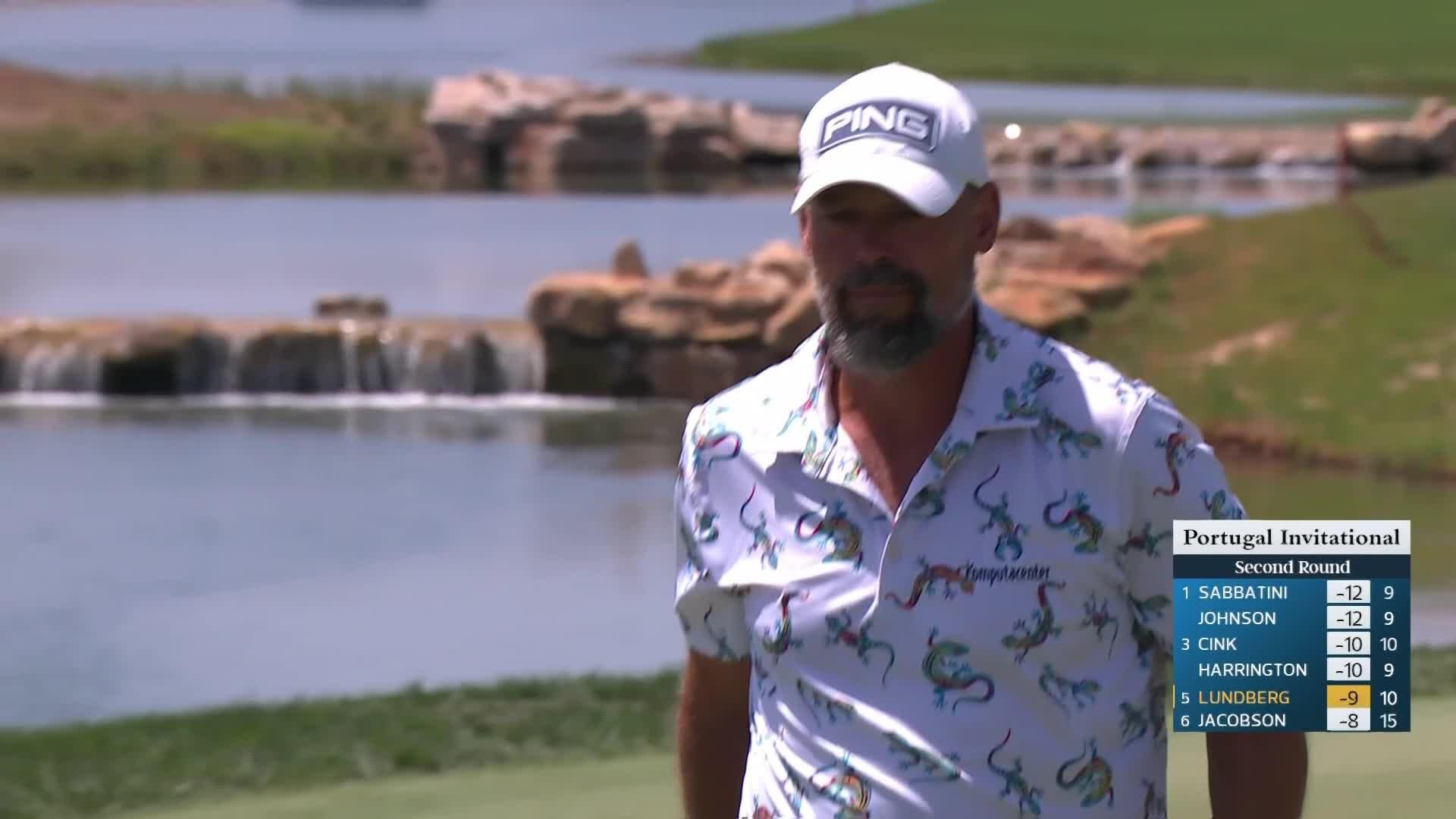 Mikael Lundberg makes birdie on No. 10 at Portugal Invitational