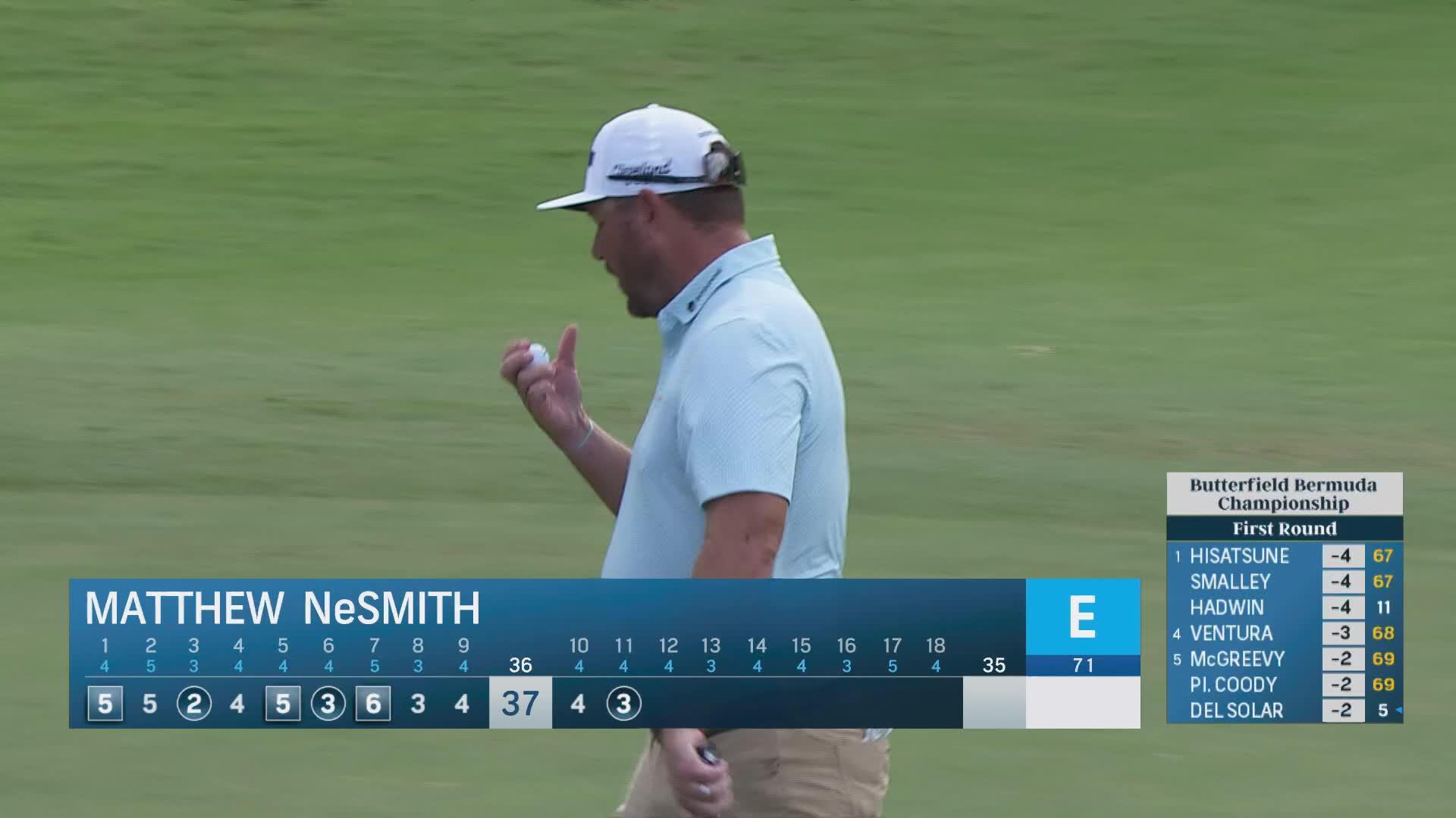 Matt NeSmith makes birdie on No. 11 at Butterfield Bermuda
