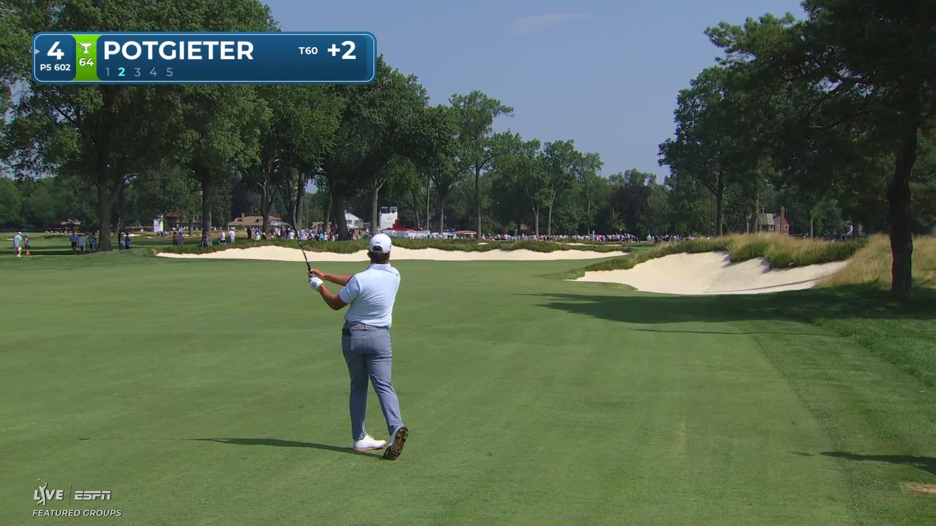 Aldrich Potgieter sinks 9-foot birdie putt on No. 4 at Rocket Classic