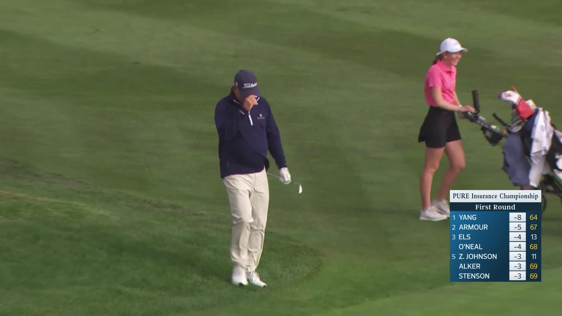 Jay Haas makes birdie on No. 15 at PURE Insurance Championship