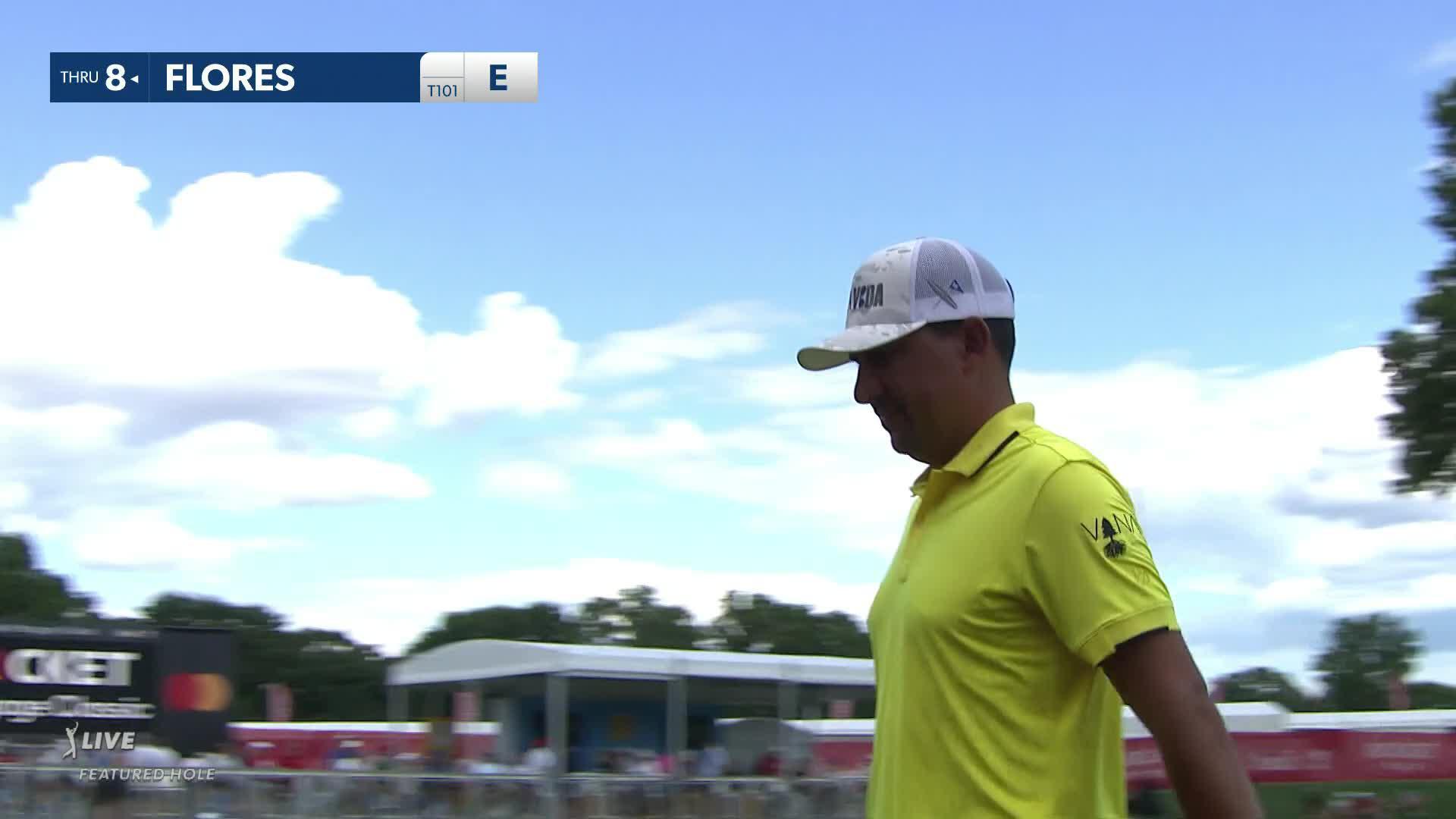 Erik Flores' bunker blast sets up birdie at Rocket Mortgage