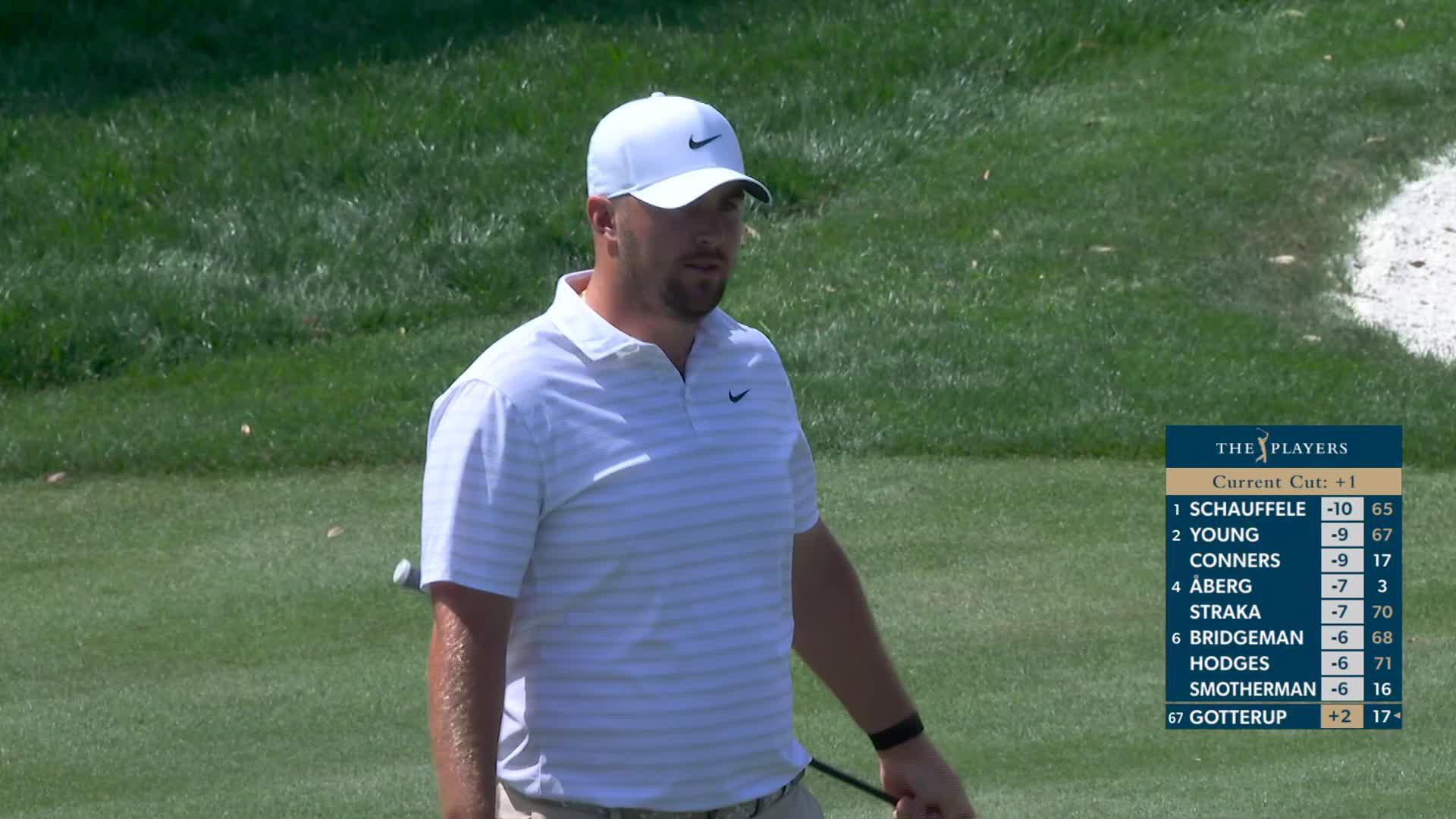 Chris Gotterup holes out 43-foot eagle putt on No. 9 at THE PLAYERS