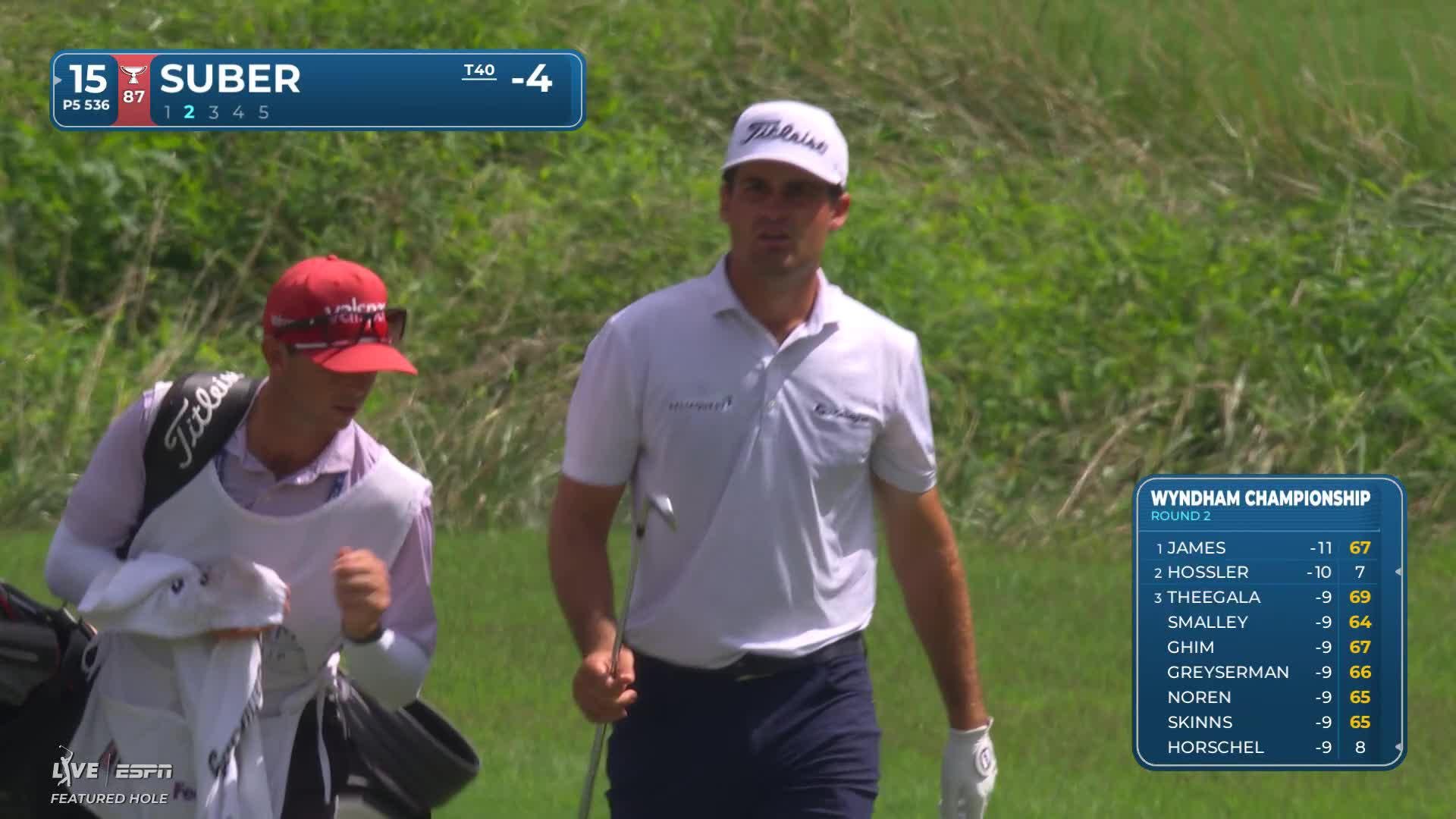 Jackson Suber reaches par-5 No. 15 in two, makes birdie at Wyndham