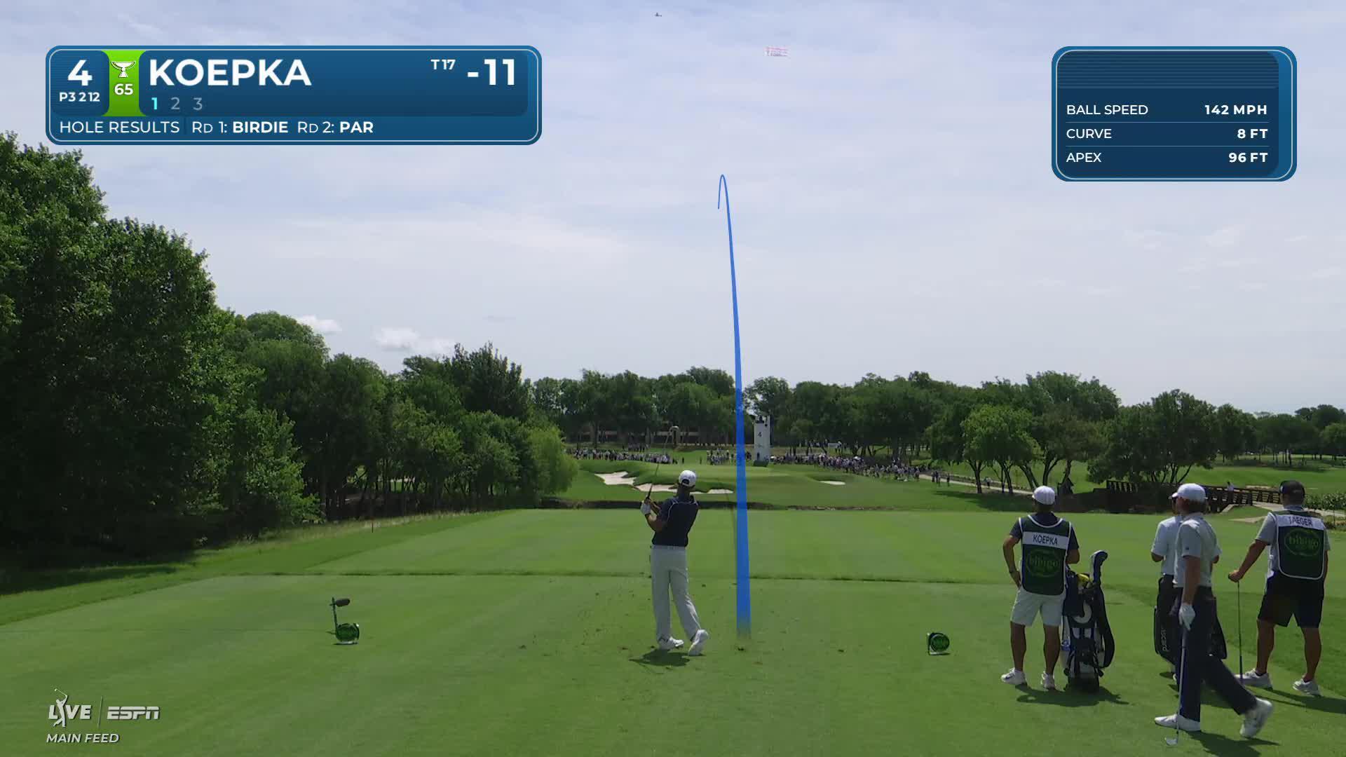 Brooks Koepka sinks 29-foot birdie putt on No. 4 at THE CJ CUP