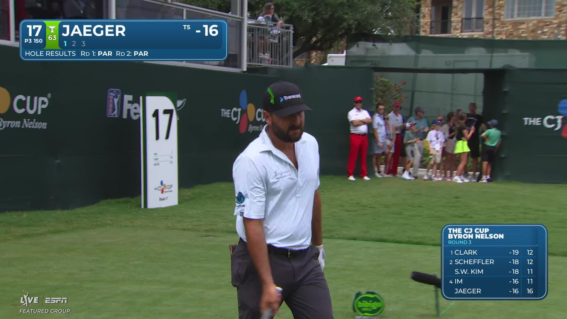 Stephan Jaeger hits tee shot to 2 feet, sets up birdie on No. 17 at THE CJ CUP