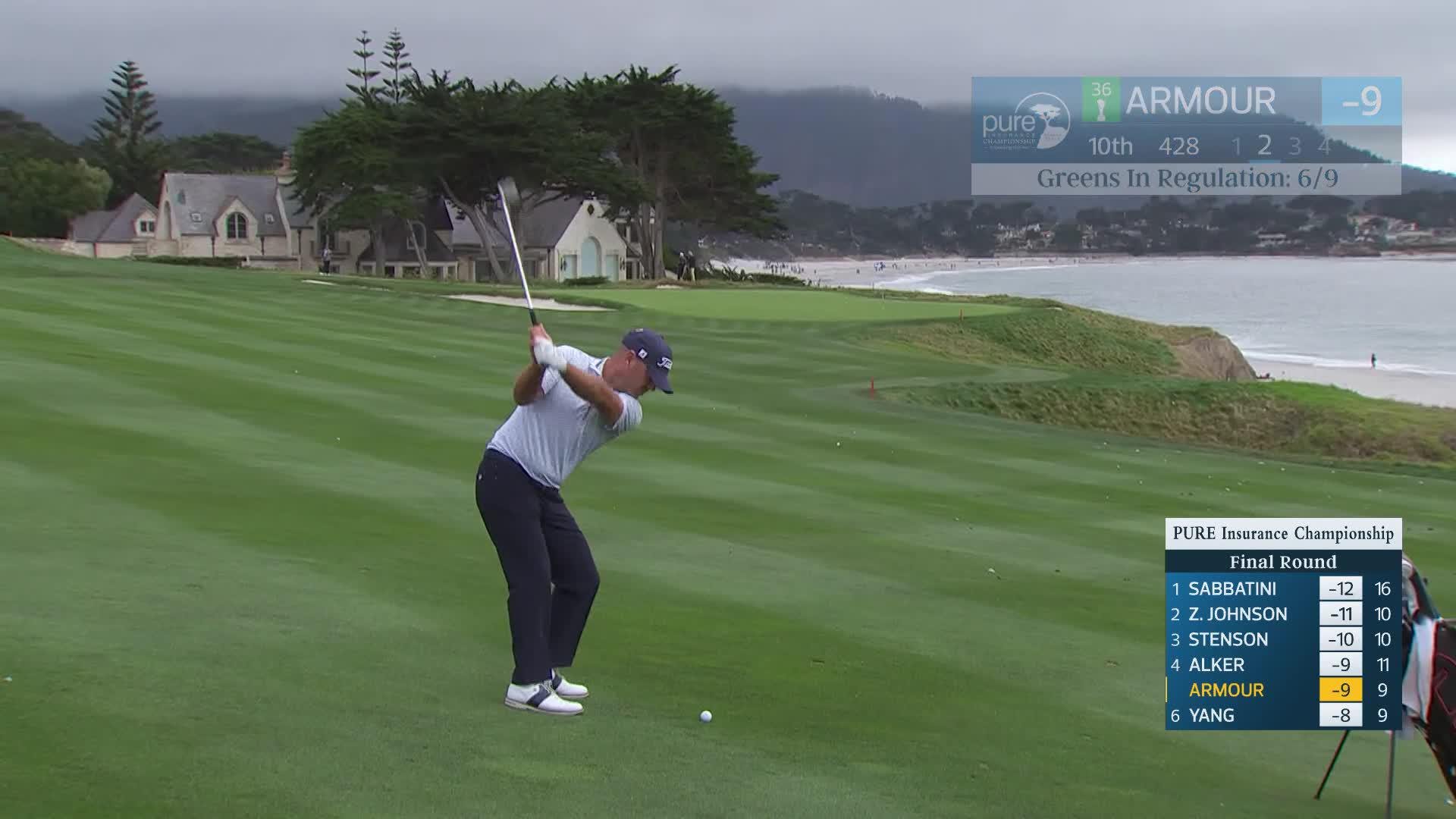Ryan Armour makes birdie on No. 10 at PURE Insurance Championship
