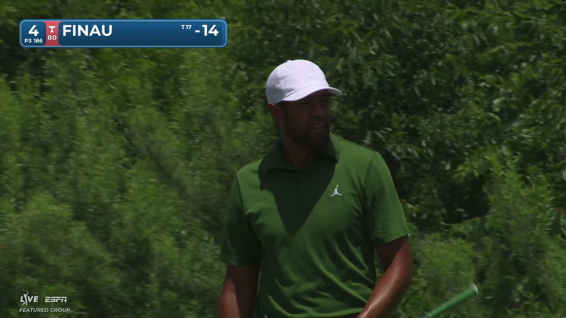 Tony Finau hits tee shot to 7 feet, sets up birdie on No. 4 at THE CJ CUP