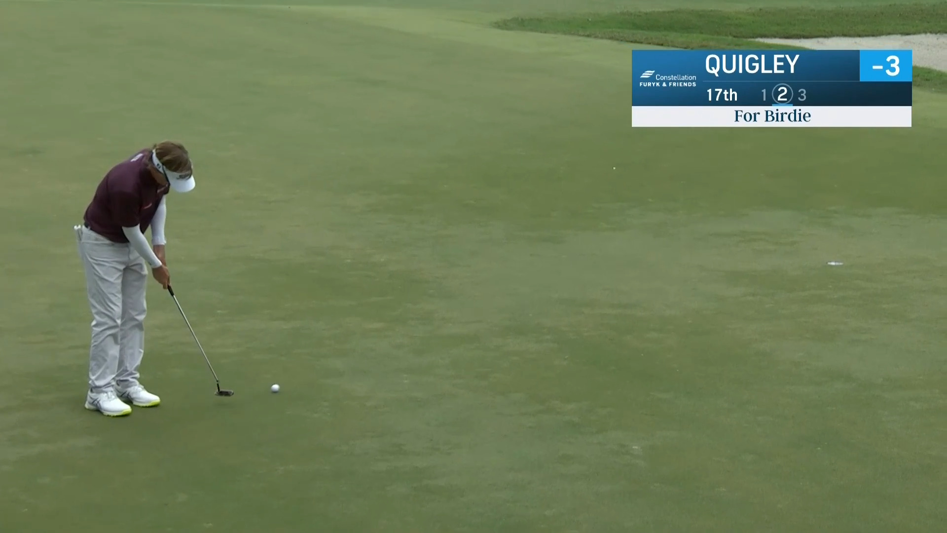 Brett Quigley holes nice putt for birdie at FURYK & FRIENDS