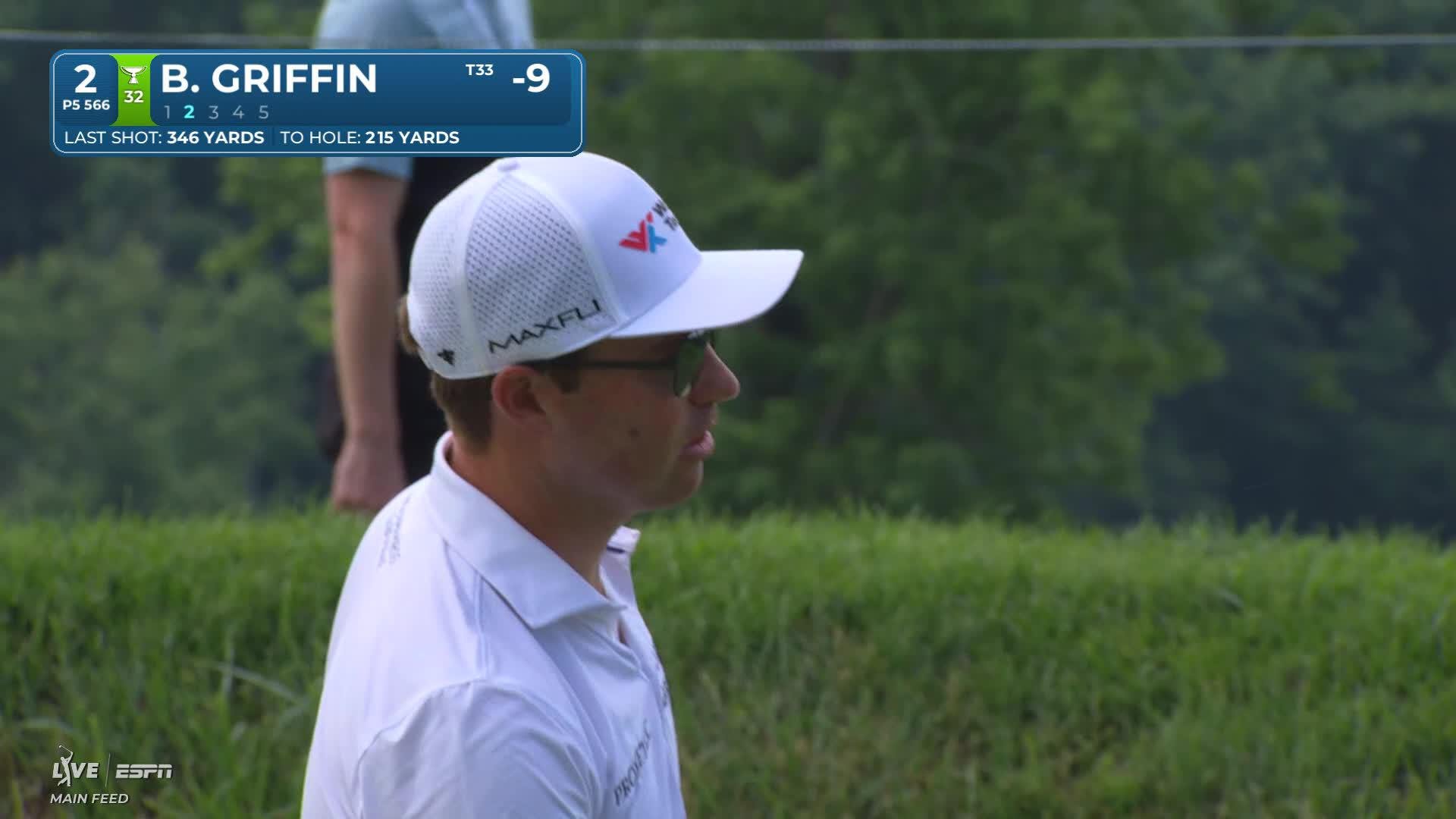 Ben Griffin reaches par-5 No. 2 in two, makes eagle at John Deere