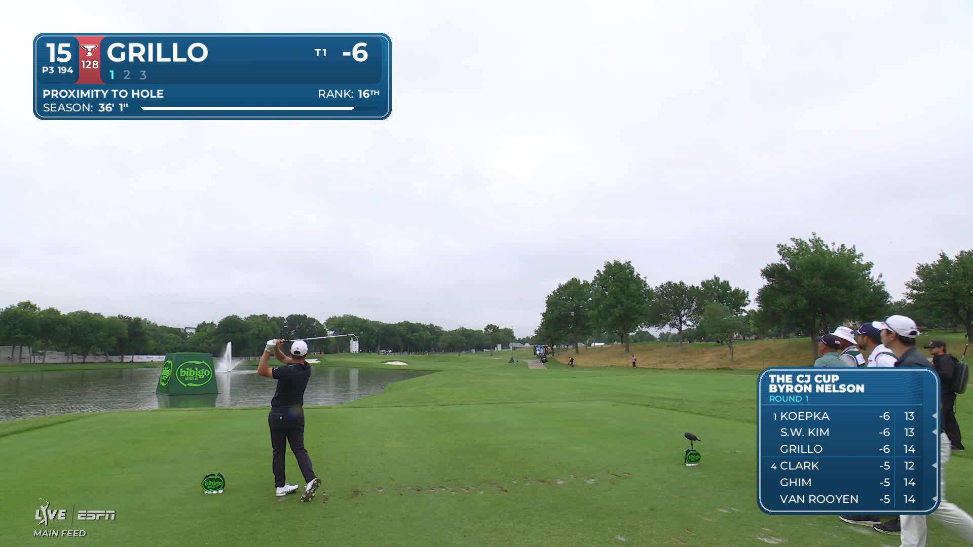 Emiliano Grillo makes birdie on No. 15 at THE CJ CUP