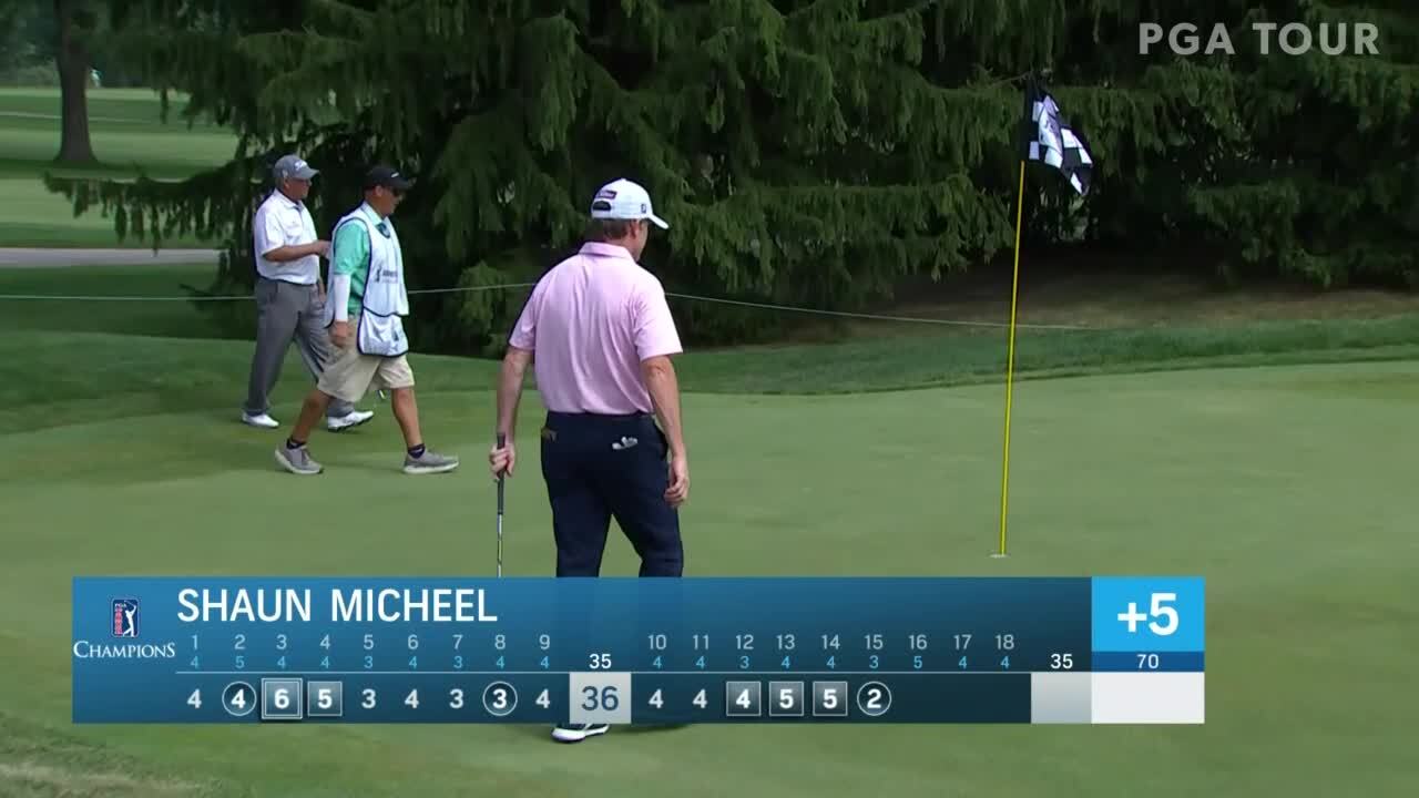 Shaun Micheel makes birdie on No. 15 in Round 3 at Bridgestone SENIOR PLAYERS