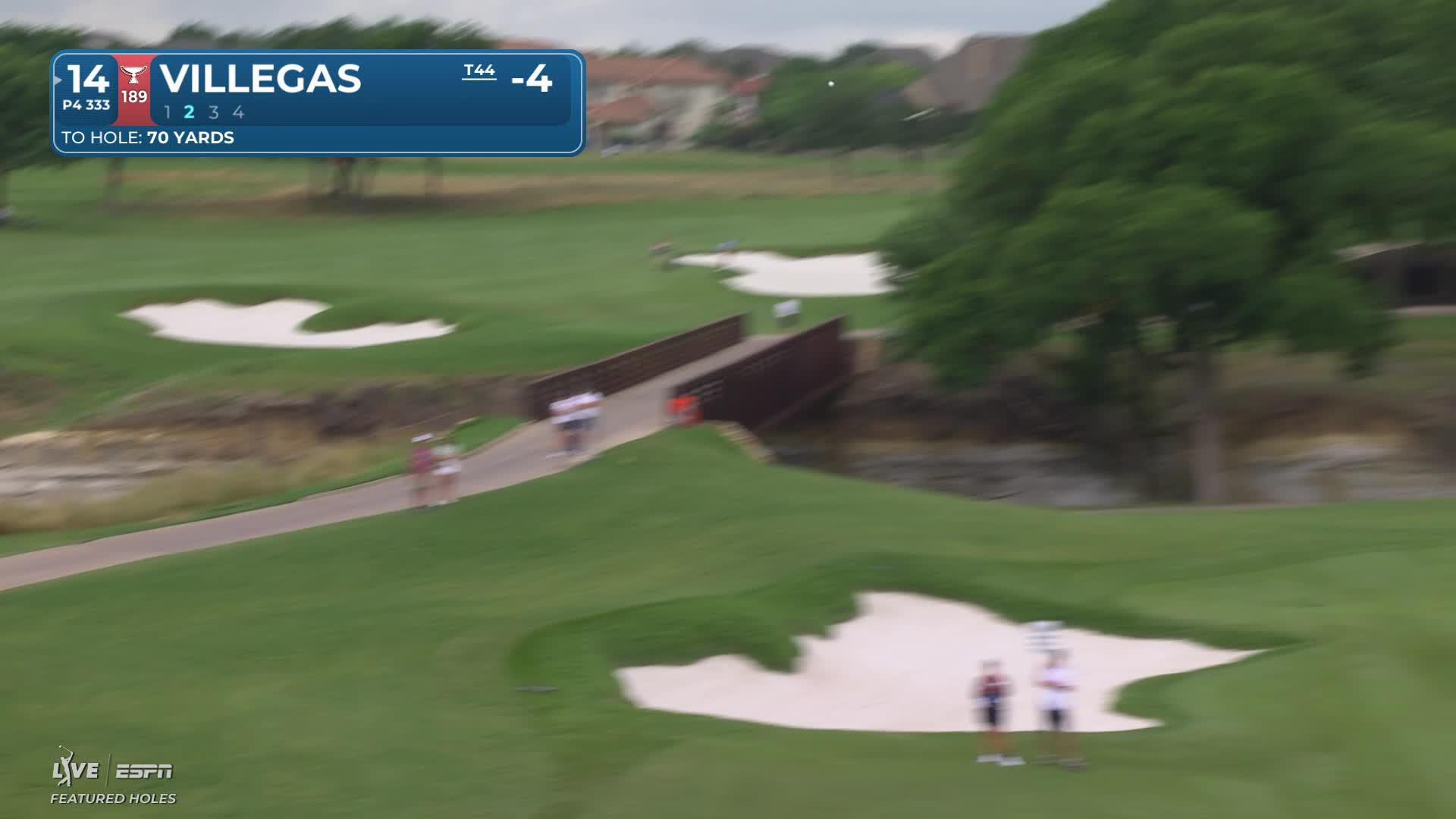 Camilo Villegas's 69-yard approach sets up birdie on No. 14 at THE CJ CUP
