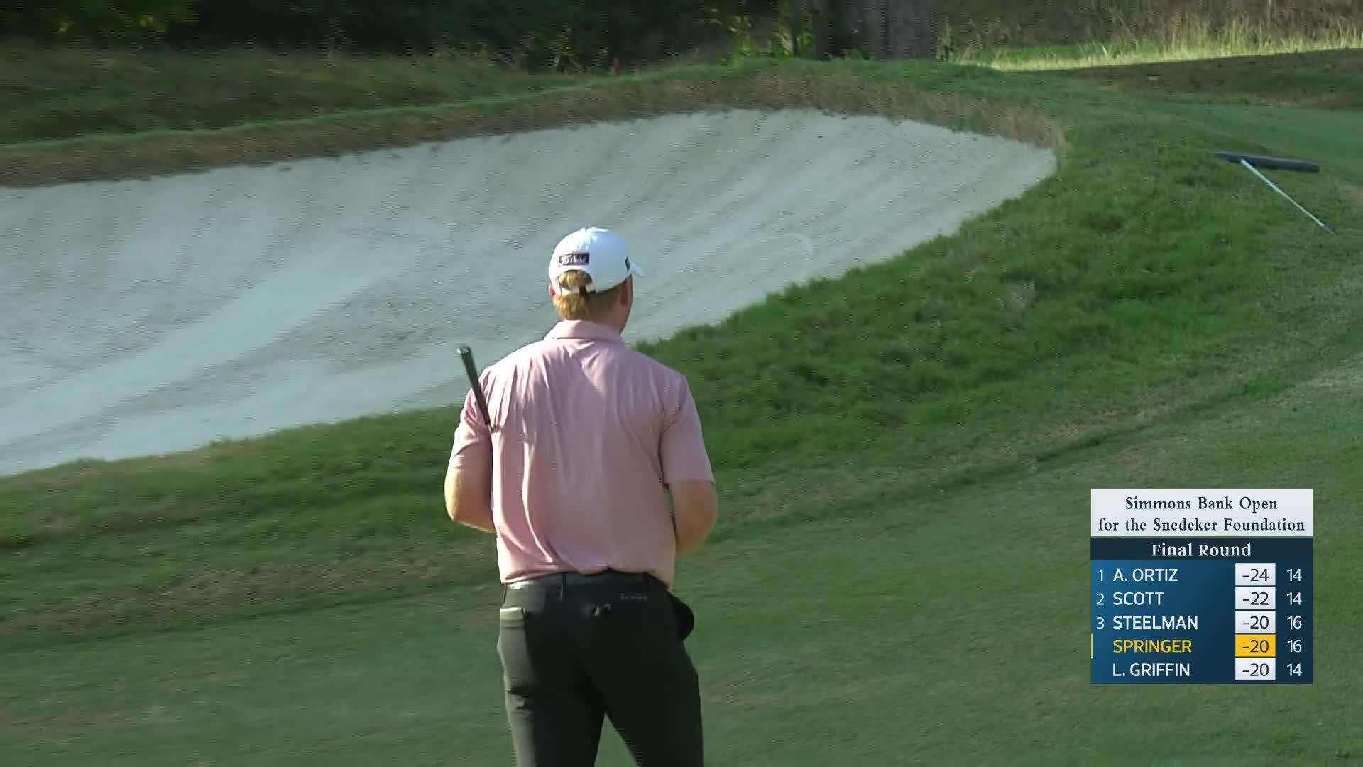 Hayden Springer makes birdie on No. 17 at Simmons Bank Open