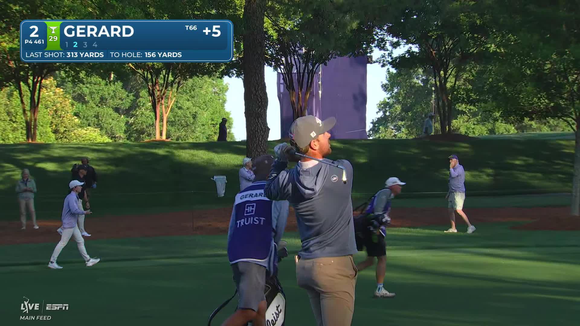 Ryan Gerard's 160-yard approach sets up birdie on No. 2 at Truist Championship