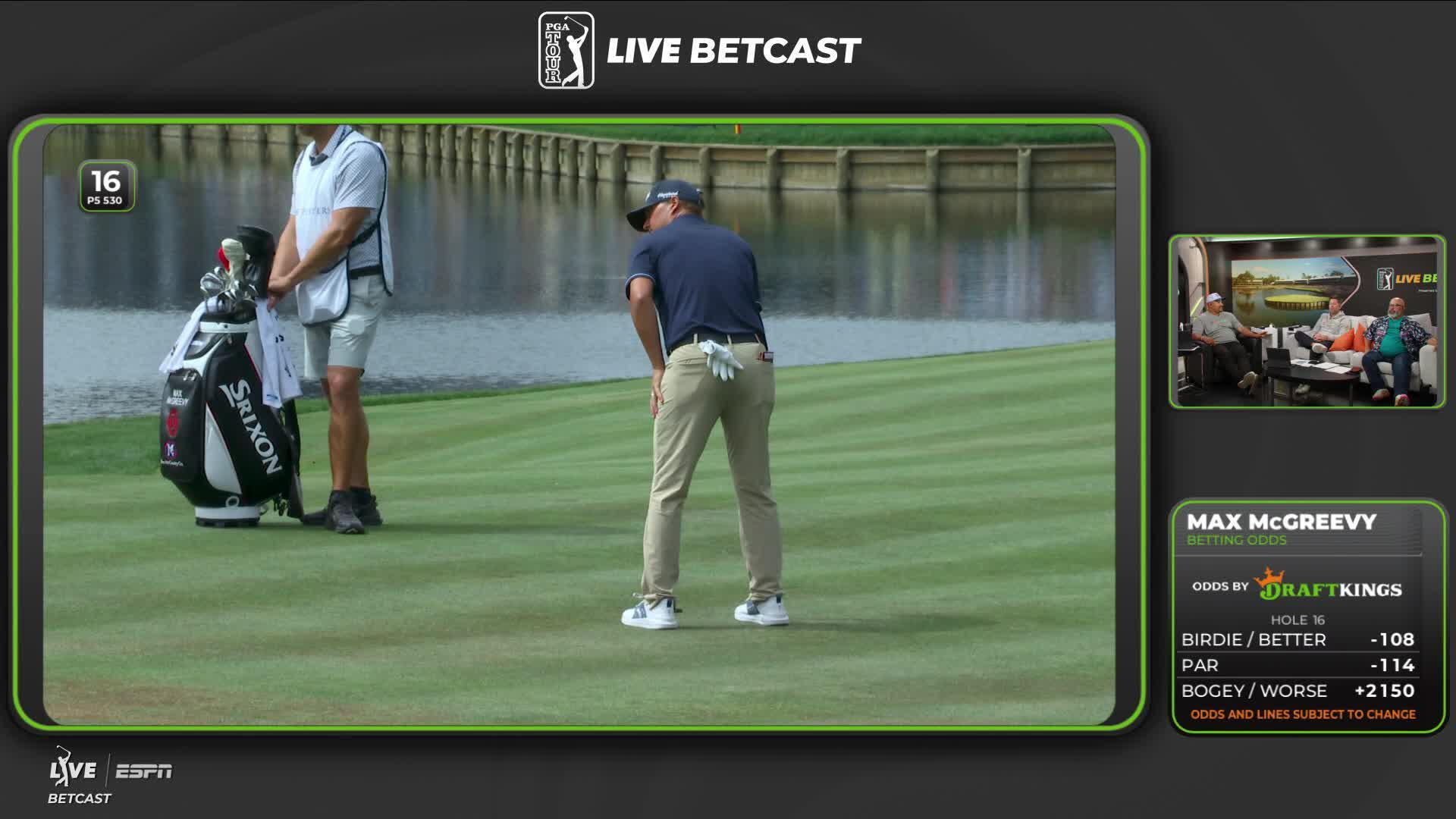 Max McGreevy hits 72-yard approach to 9 feet, sets up birdie on No. 16 at THE PLAYERS