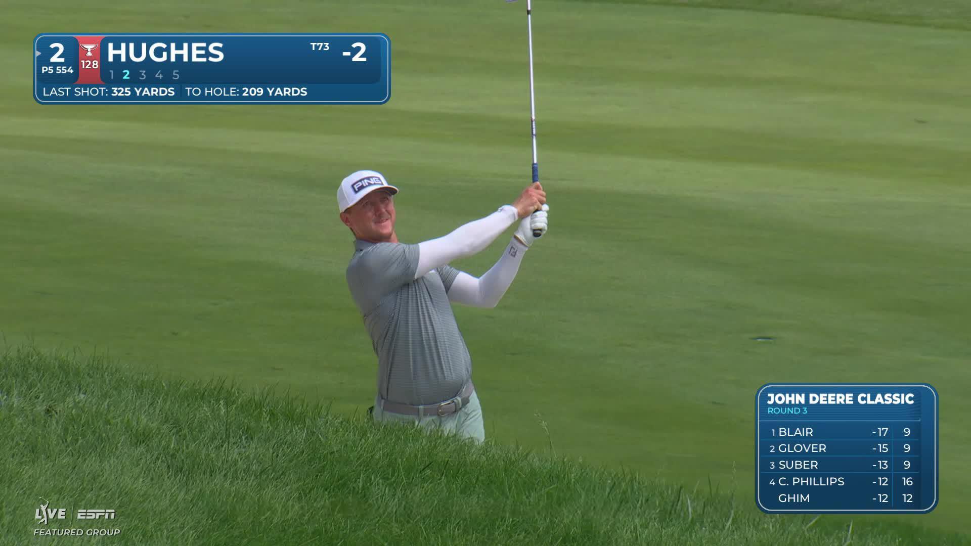 Mackenzie Hughes gets up-and-down from 49 yards for birdie at John Deere