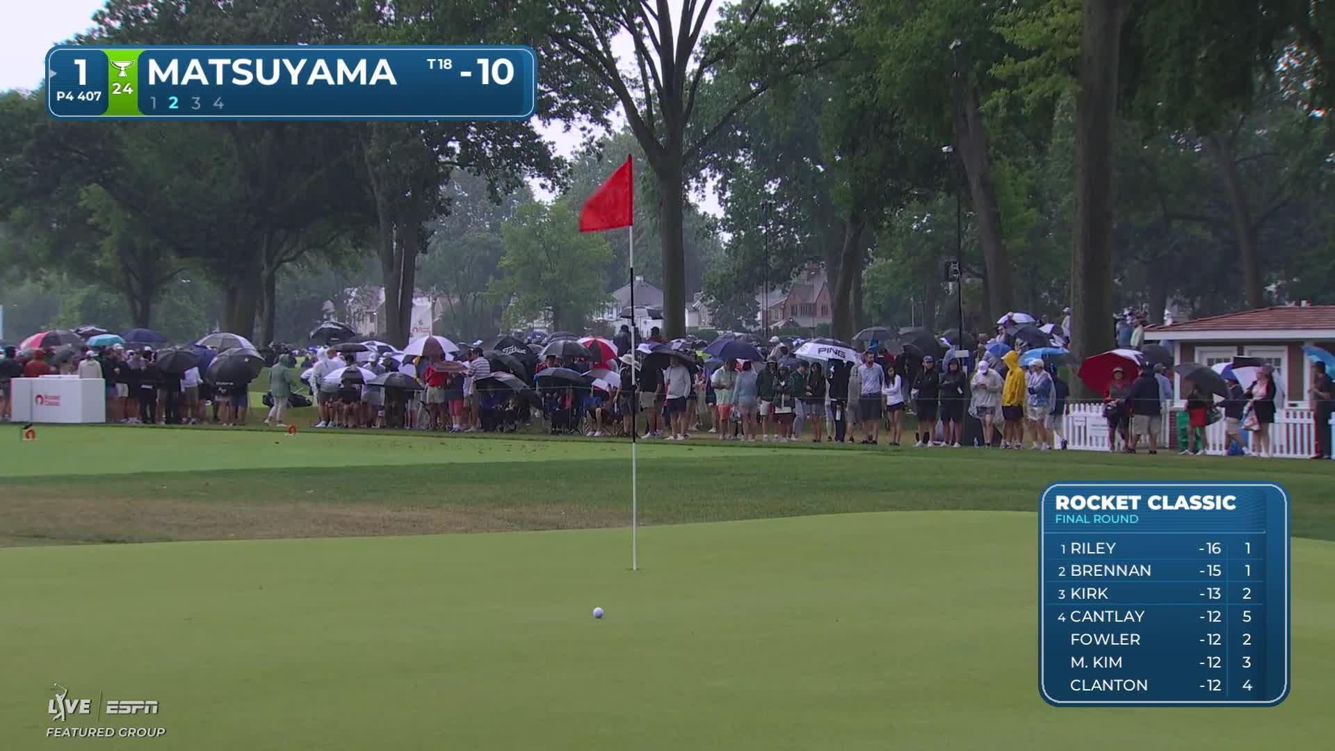 Hideki Matsuyama's 133-yard approach sets up birdie on No. 1 at Rocket Classic
