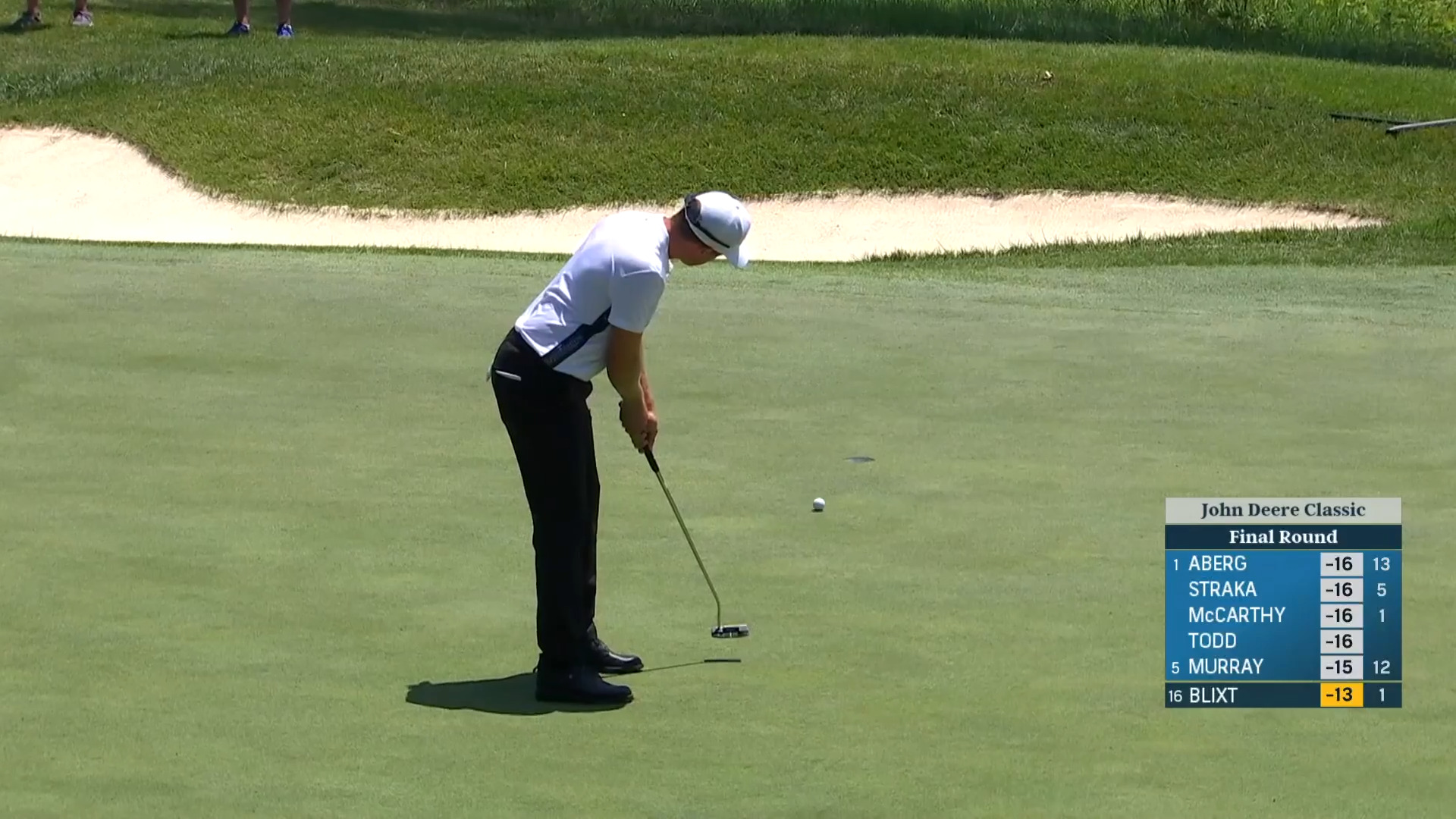 Jonas Blixt holes 13-foot birdie at John Deere