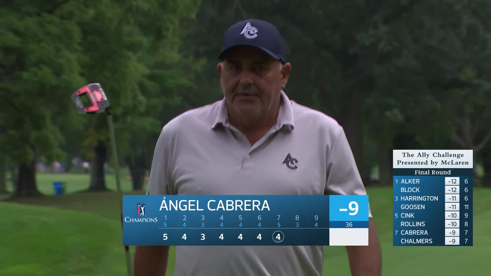 Ángel Cabrera makes birdie on No. 7 at The Ally Challenge